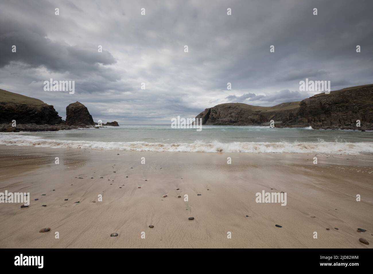 Beach at Loch Dalbeg, Isle of Lewis, Outer Hebrides, Scotland, United Kingdom Stock Photo