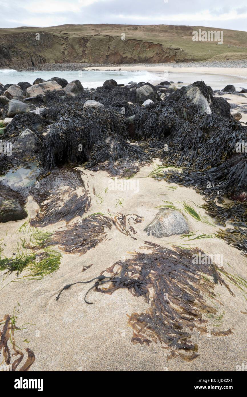 Beach at Dalbeg, Isle of Lewis, Outer Hebrides, Scotland, United Kingdom Stock Photo