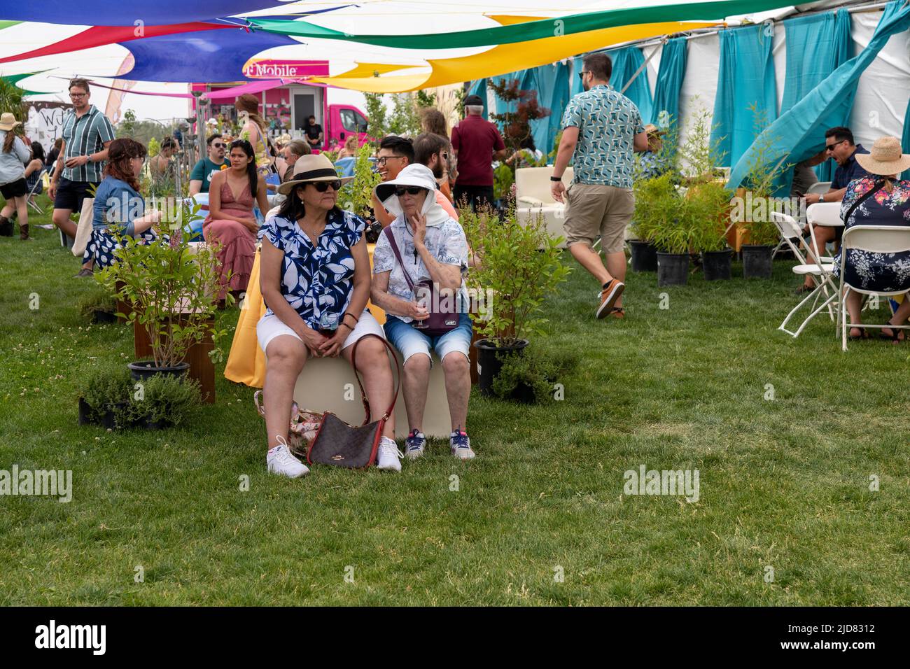 2022 New Mexico Wine Festival at the Balloon Fiesta Park Stock Photo