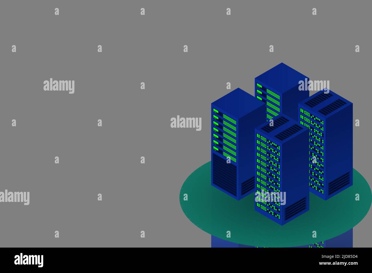 Server room isometric, Cloud storage data, Data center, Big data ...