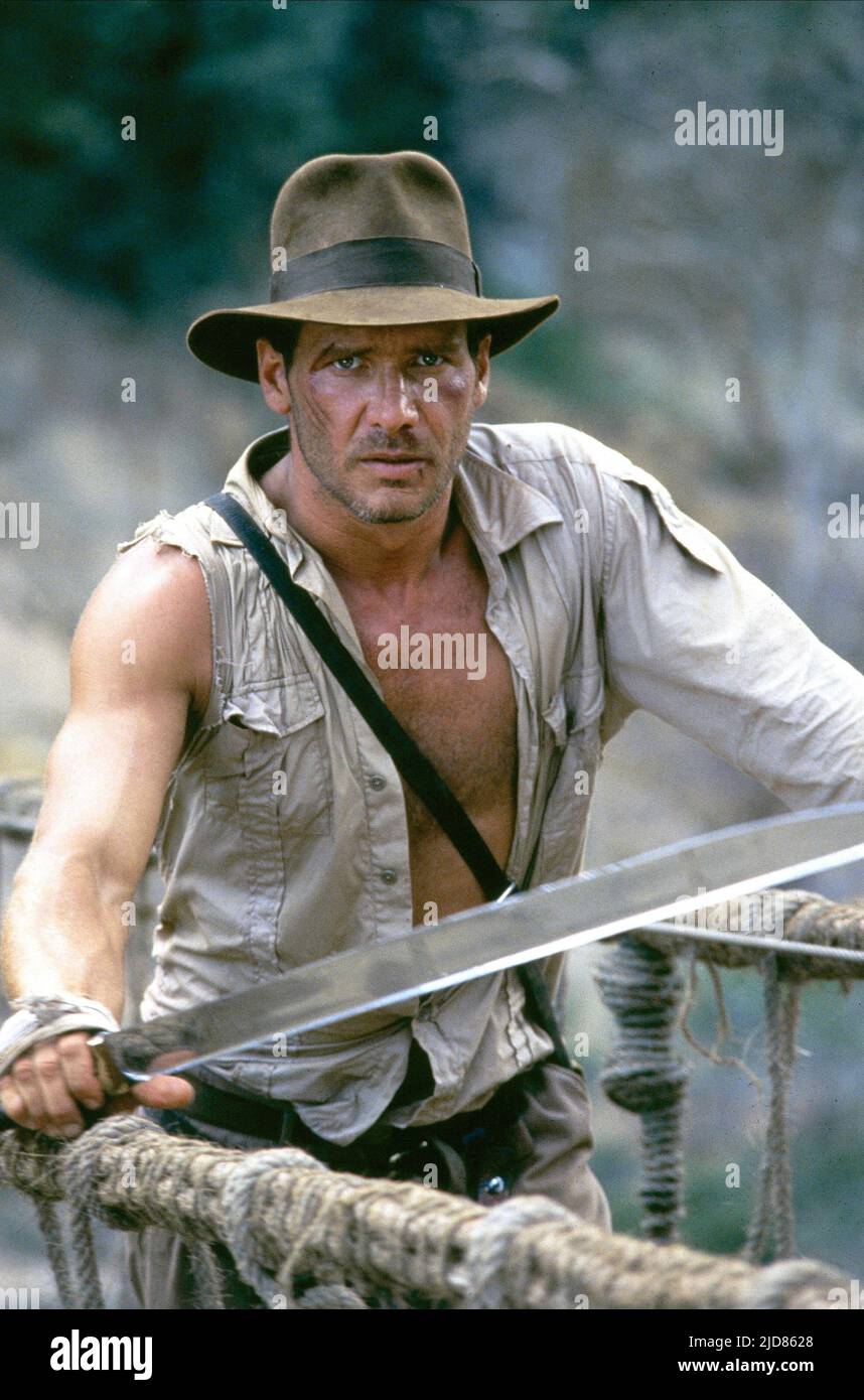 HARRISON FORD, INDIANA JONES AND THE TEMPLE OF DOOM, 1984, Stock Photo