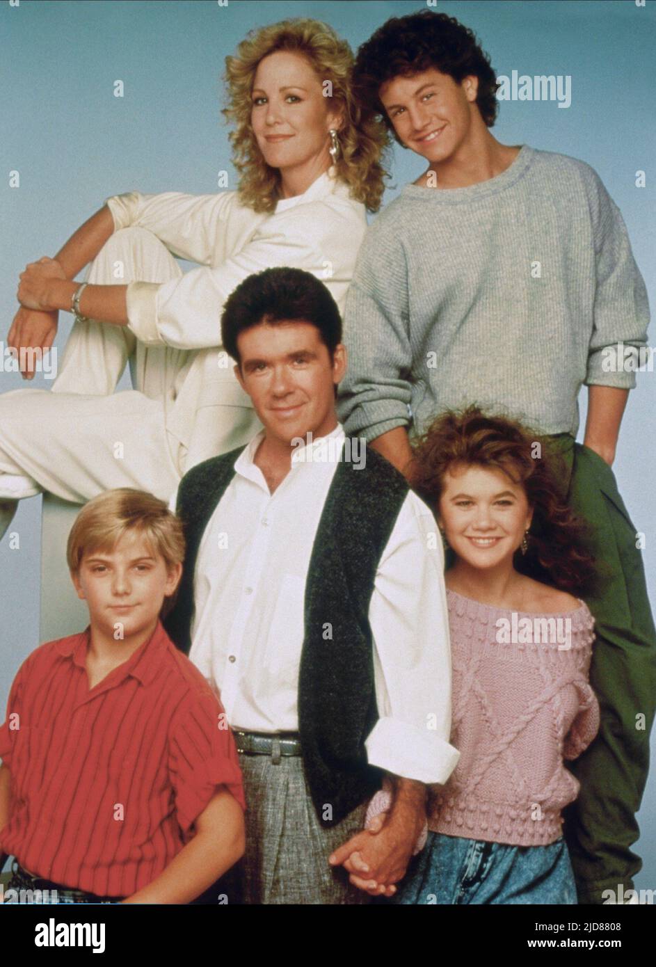 MILLER,THICKE,GOLD,KERNS,CAMERON, GROWING PAINS, 1985, Stock Photo