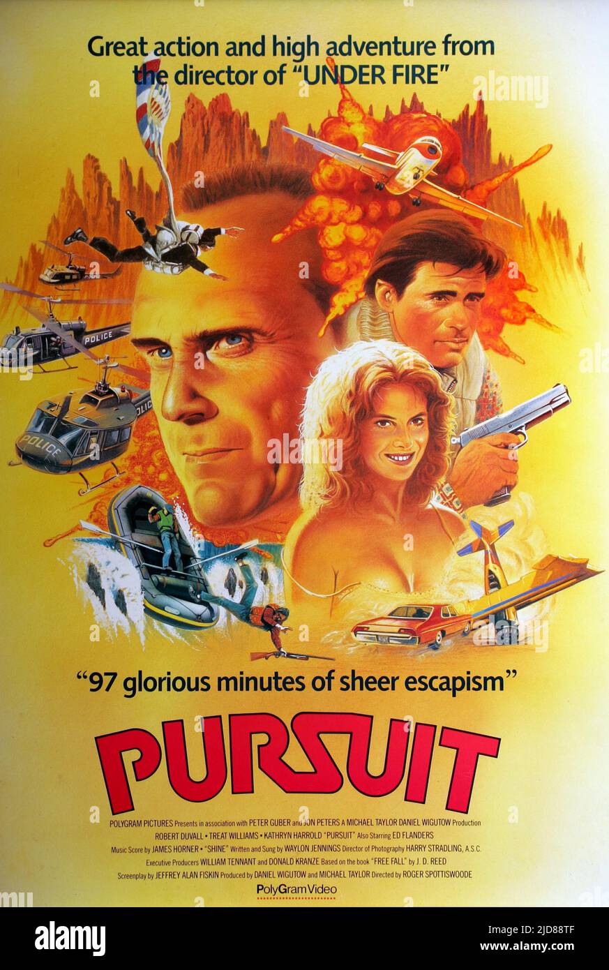 DUVALL,WILLIAMS,POSTER, THE PURSUIT OF D.B. COOPER, 1981, Stock Photo