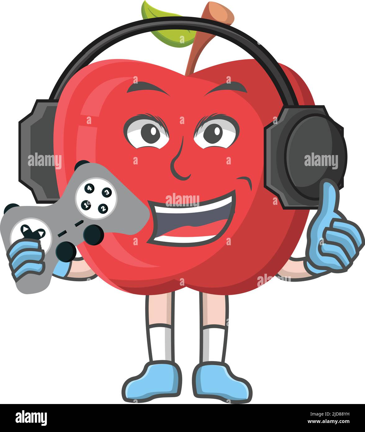 Apple gamer design character, design vector illustrator Stock Vector ...
