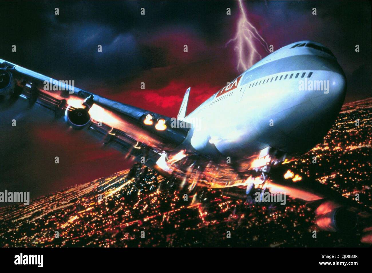 BOEING 747, TURBULENCE, 1997 Stock Photo