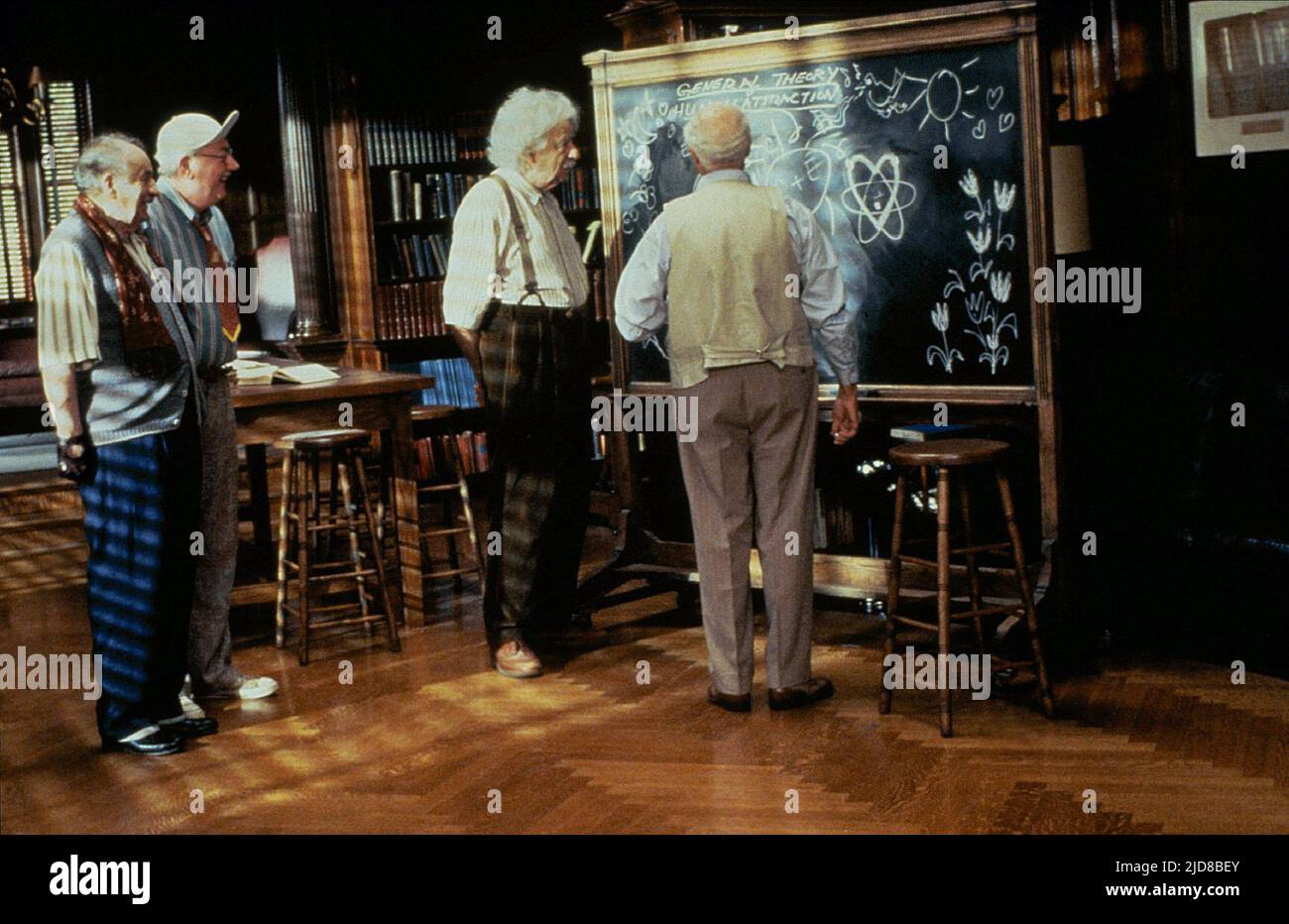 JACOBI,MAHER,MATTHAU,SAKS, I.Q., 1994 Stock Photo