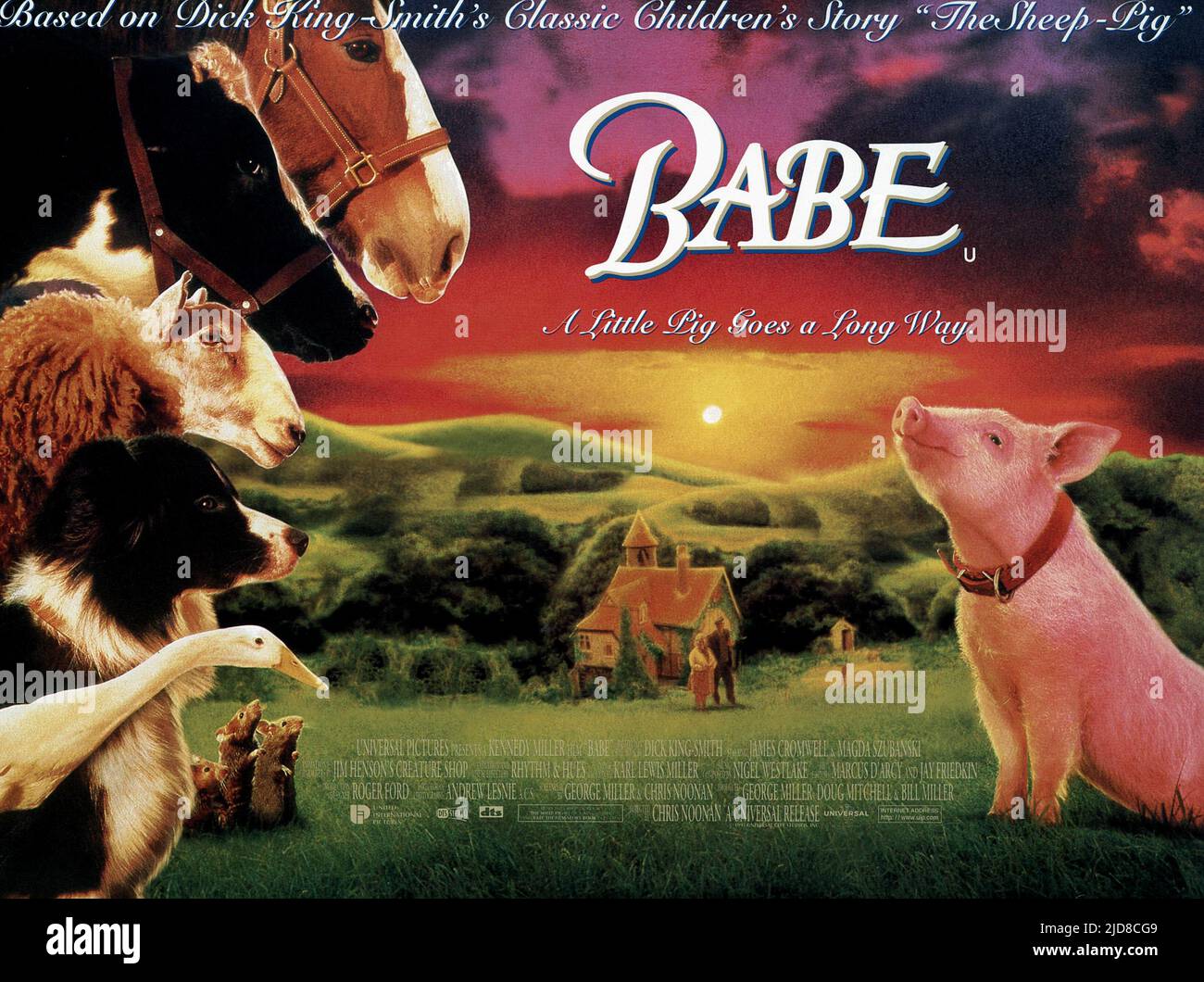 BABE THE PIG, BABE, 1995 Stock Photo