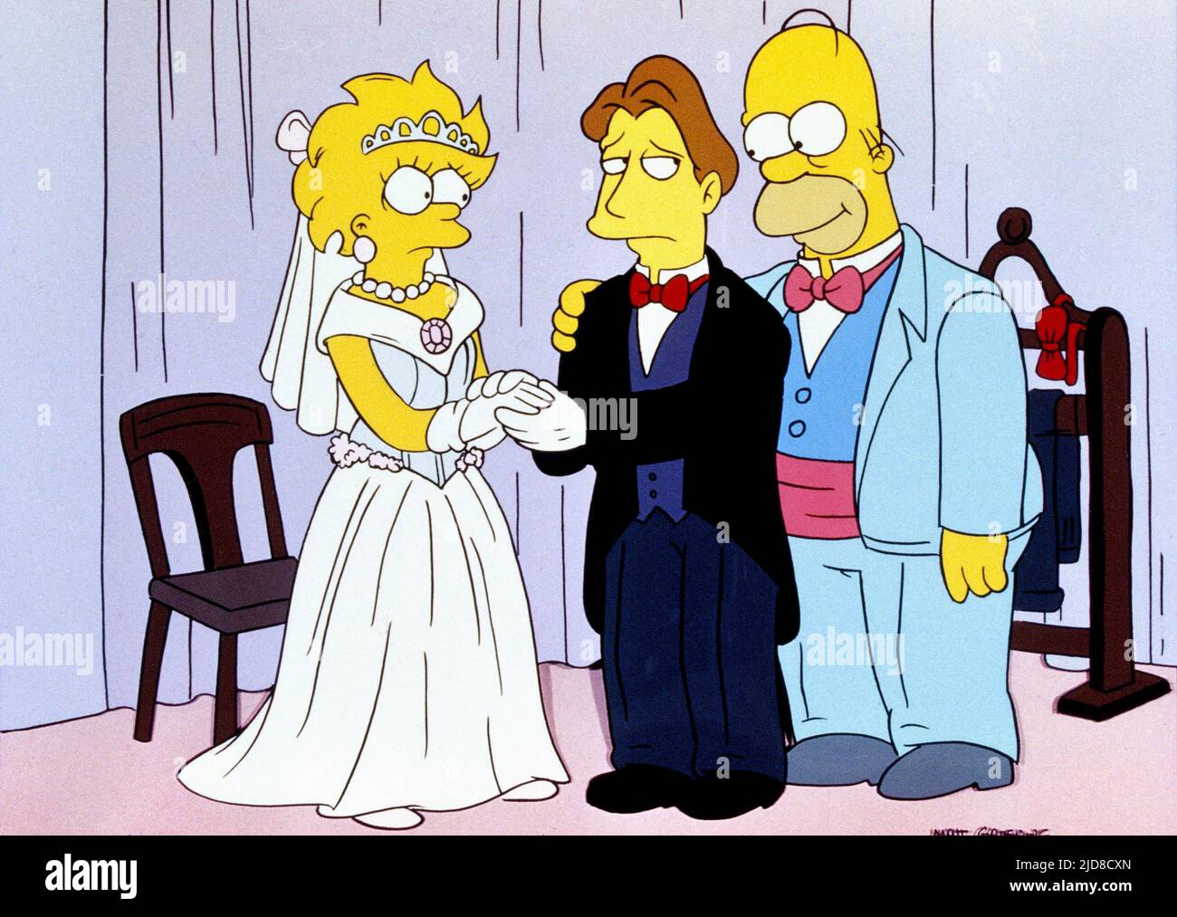 LISA,HUGH,HOMER, THE SIMPSONS : SEASON 6, 1994 Stock Photo