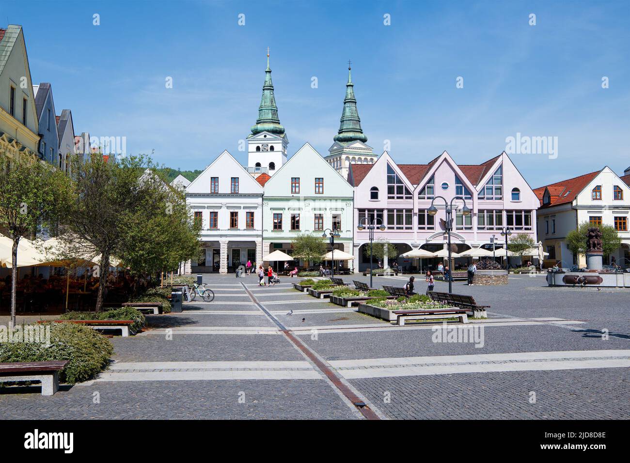Main Square in Zilina, Slovakia Stock Photo