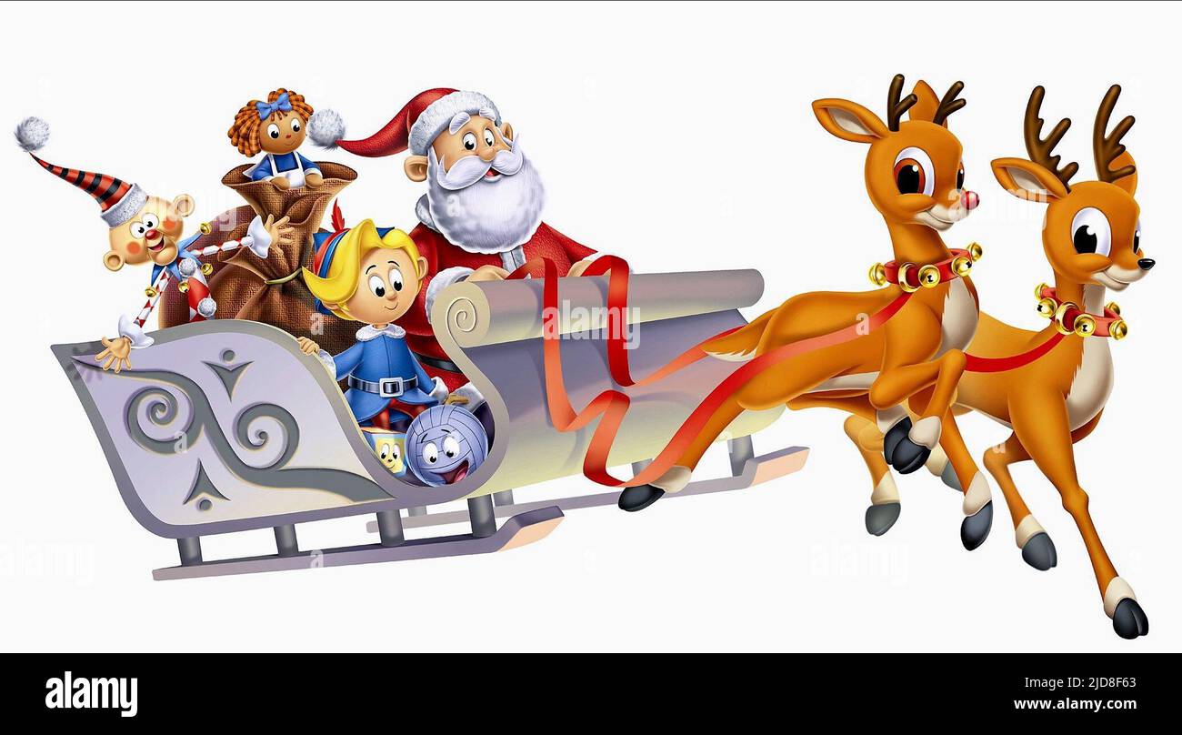 BOX,HERMEY,CLAUSE,RUDOLPH,CLARICE, RUDOLPH THE RED-NOSED REINDEER and THE ISLAND OF MISFIT TOYS, 2001, Stock Photo