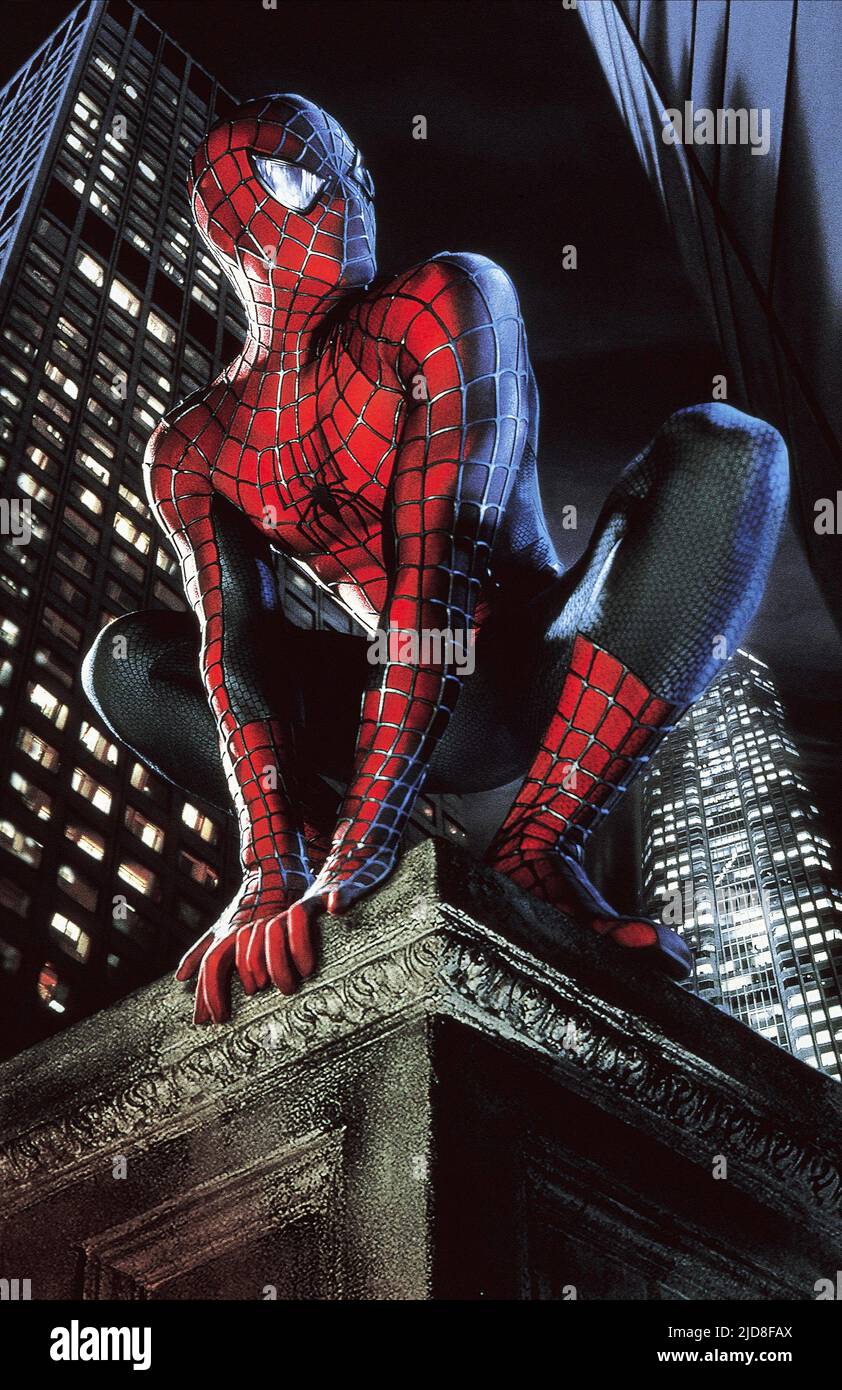 TOBEY MAGUIRE, SPIDER-MAN, 2002, Stock Photo
