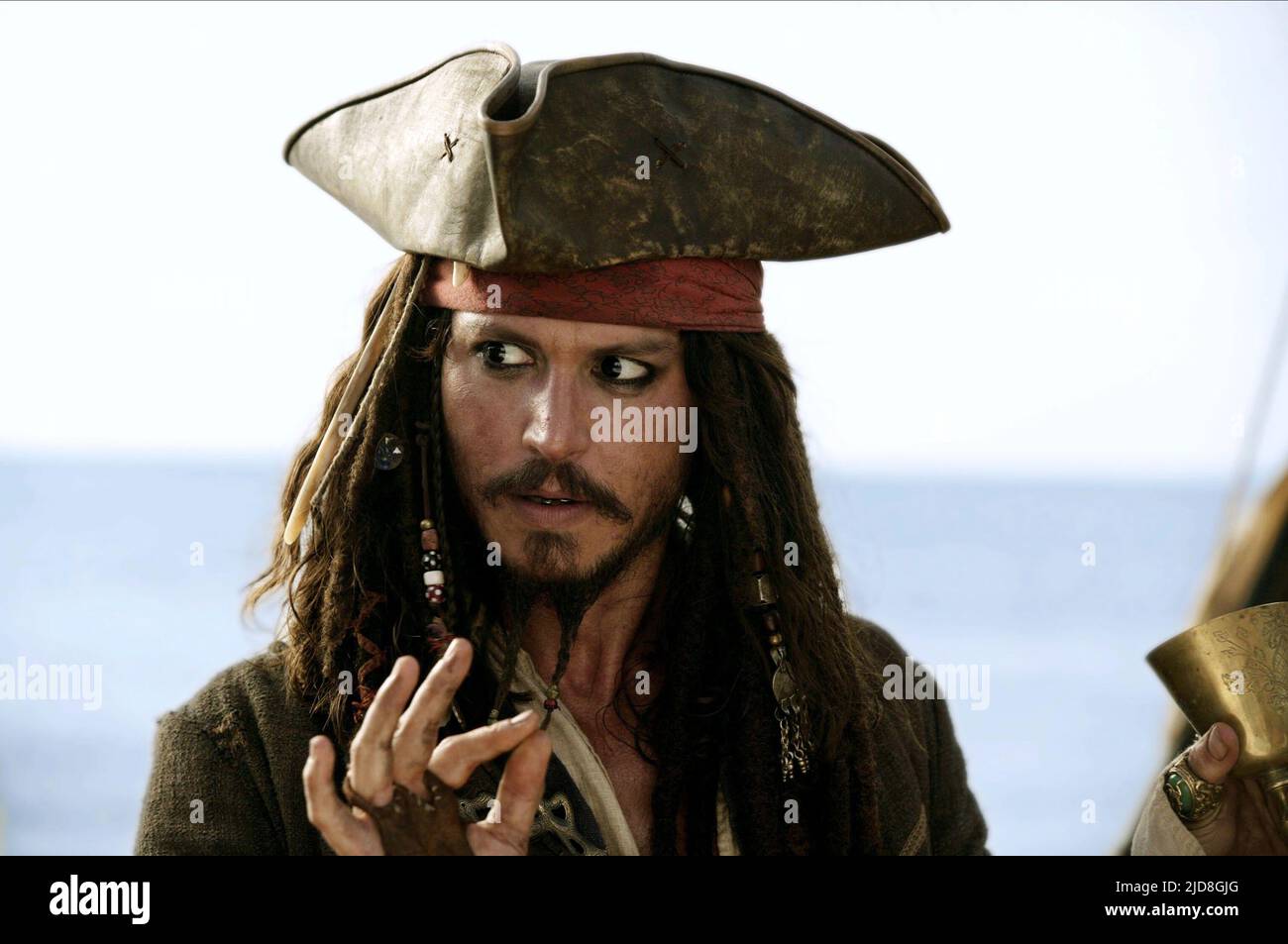 JOHNNY DEPP, PIRATES OF THE CARIBBEAN: DEAD MAN'S CHEST, 2006, Stock Photo