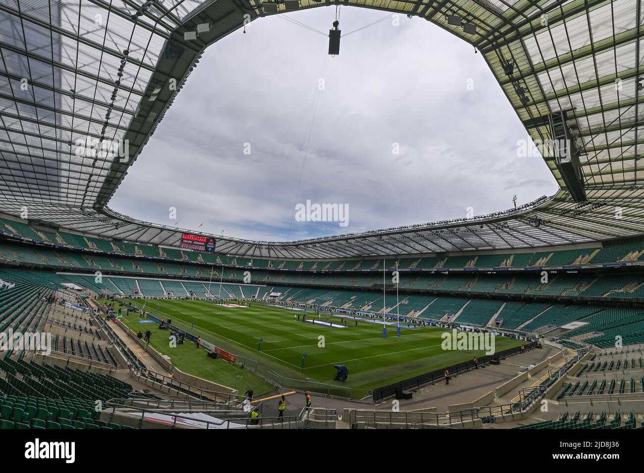 General view of Twickenham Stadium, Home of England Rugby Stock Photo