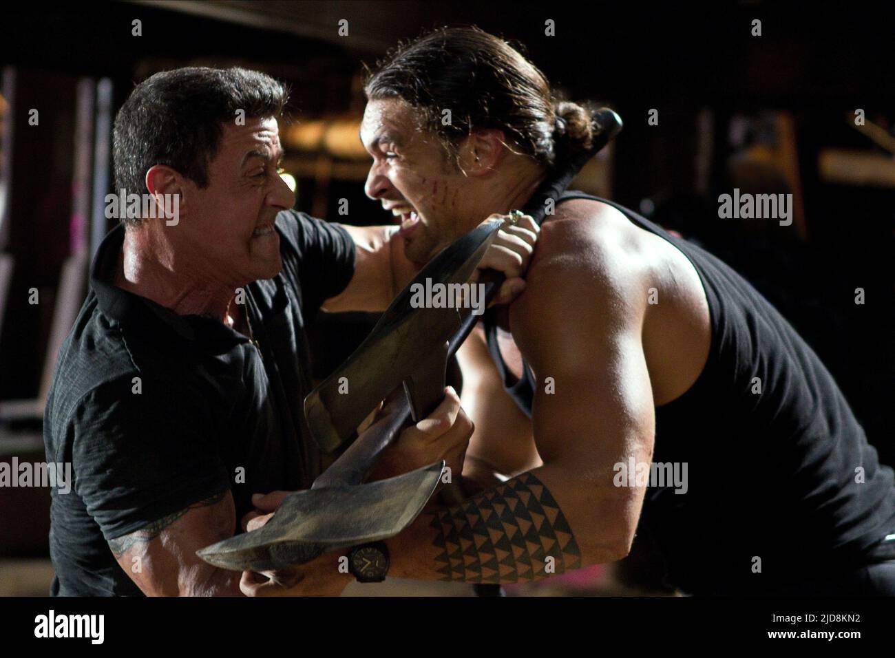 STALLONE,MOMOA, BULLET TO THE HEAD, 2012, Stock Photo