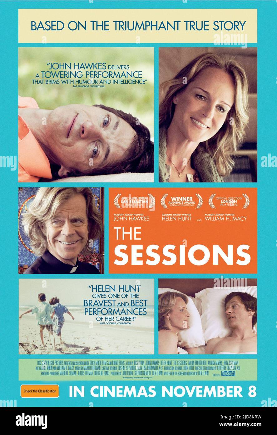 HAWKES,HUNT,POSTER, THE SESSIONS, 2012, Stock Photo
