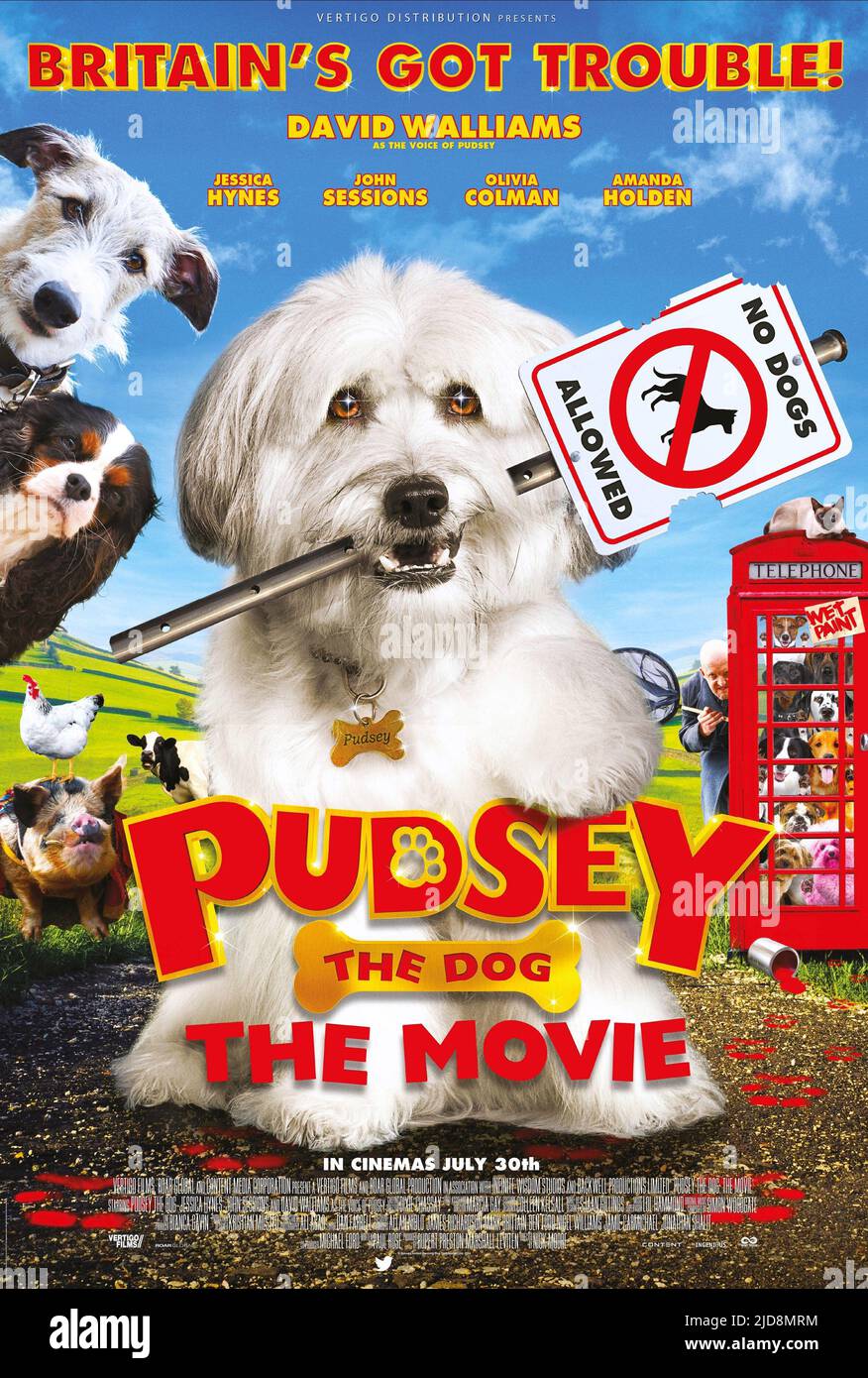 PUDSEY POSTER, PUDSEY THE DOG THE MOVIE, 2014 Stock Photo Alamy
