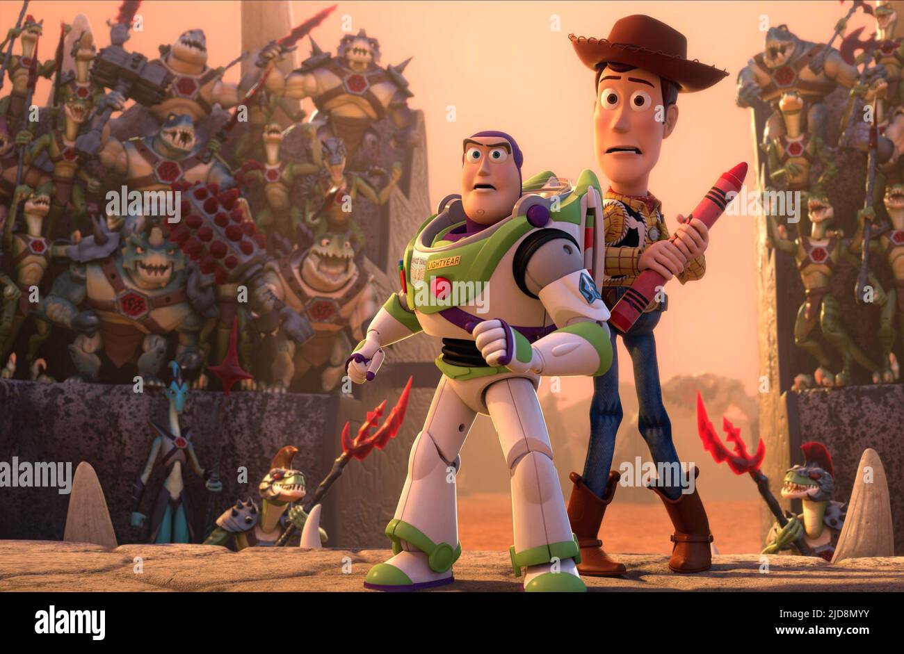 LIGHTYEAR,WOODY, TOY STORY THAT TIME FORGOT, 2014, Stock Photo