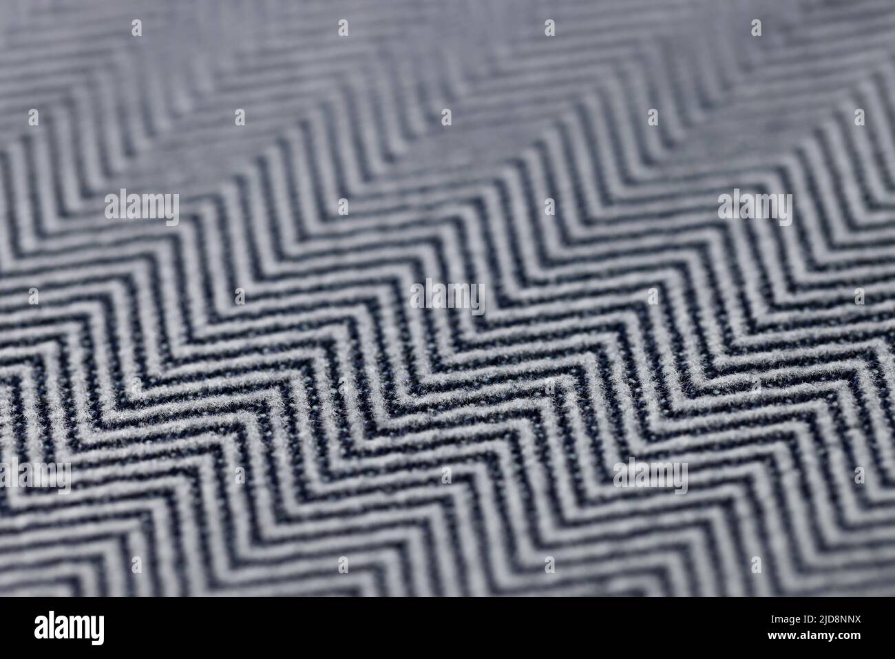 Black and grey herringbone fabric texture background Stock Photo