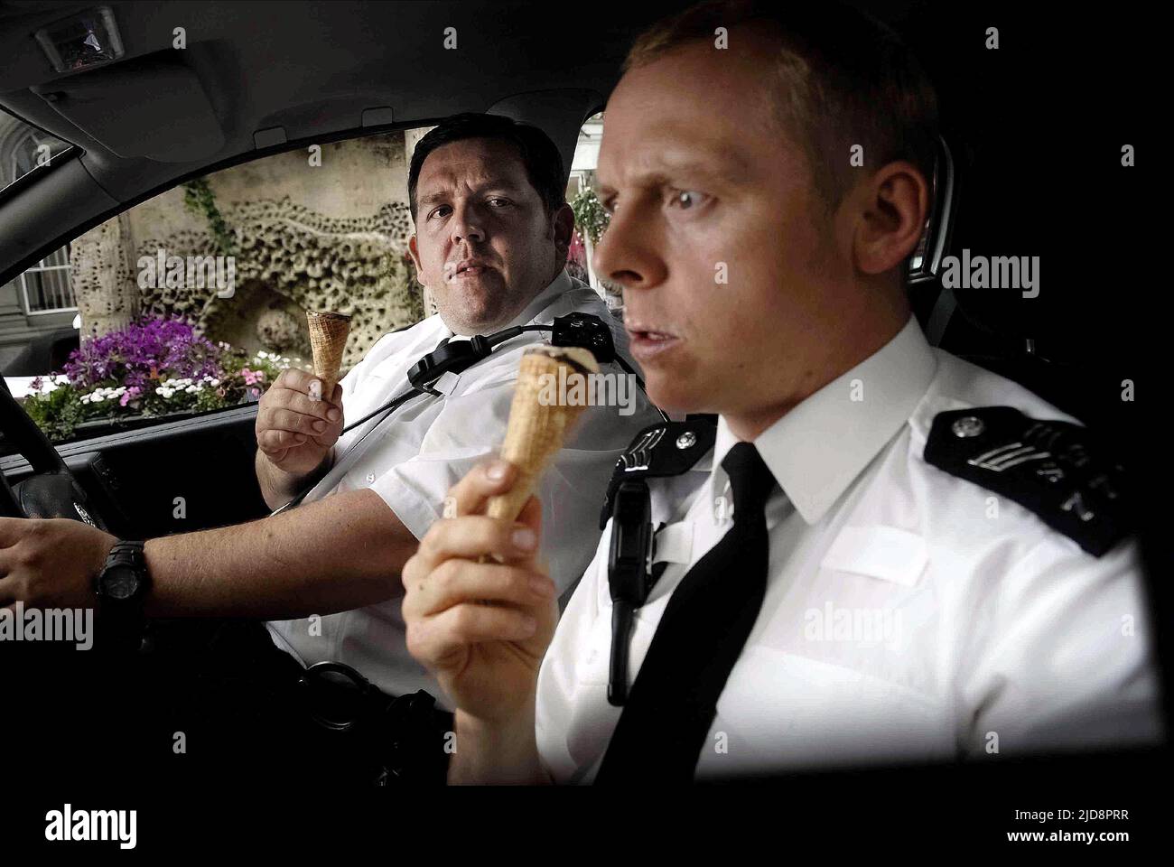 FROST,PEGG, HOT FUZZ, 2007, Stock Photo