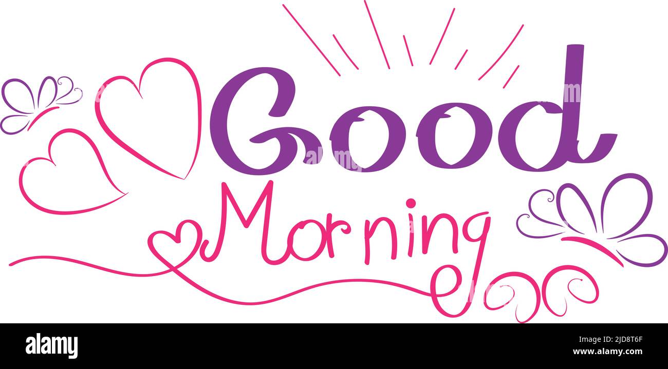 Happy Good Morning Logo Design Stock Vector Image & Art - Alamy