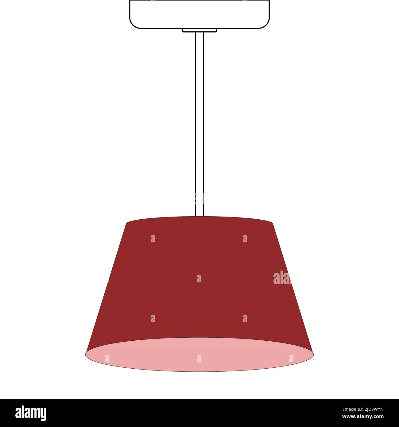 A graphic illustration of A Ceiling lamp for use as an icon or logo Stock Photo