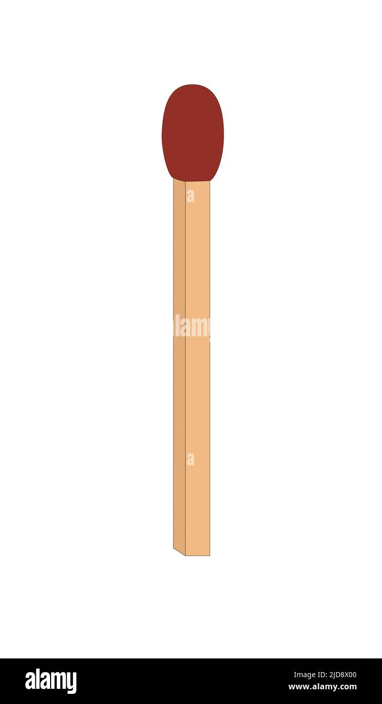 A graphic illustration of A match stick for use as an icon or logo Stock Photo