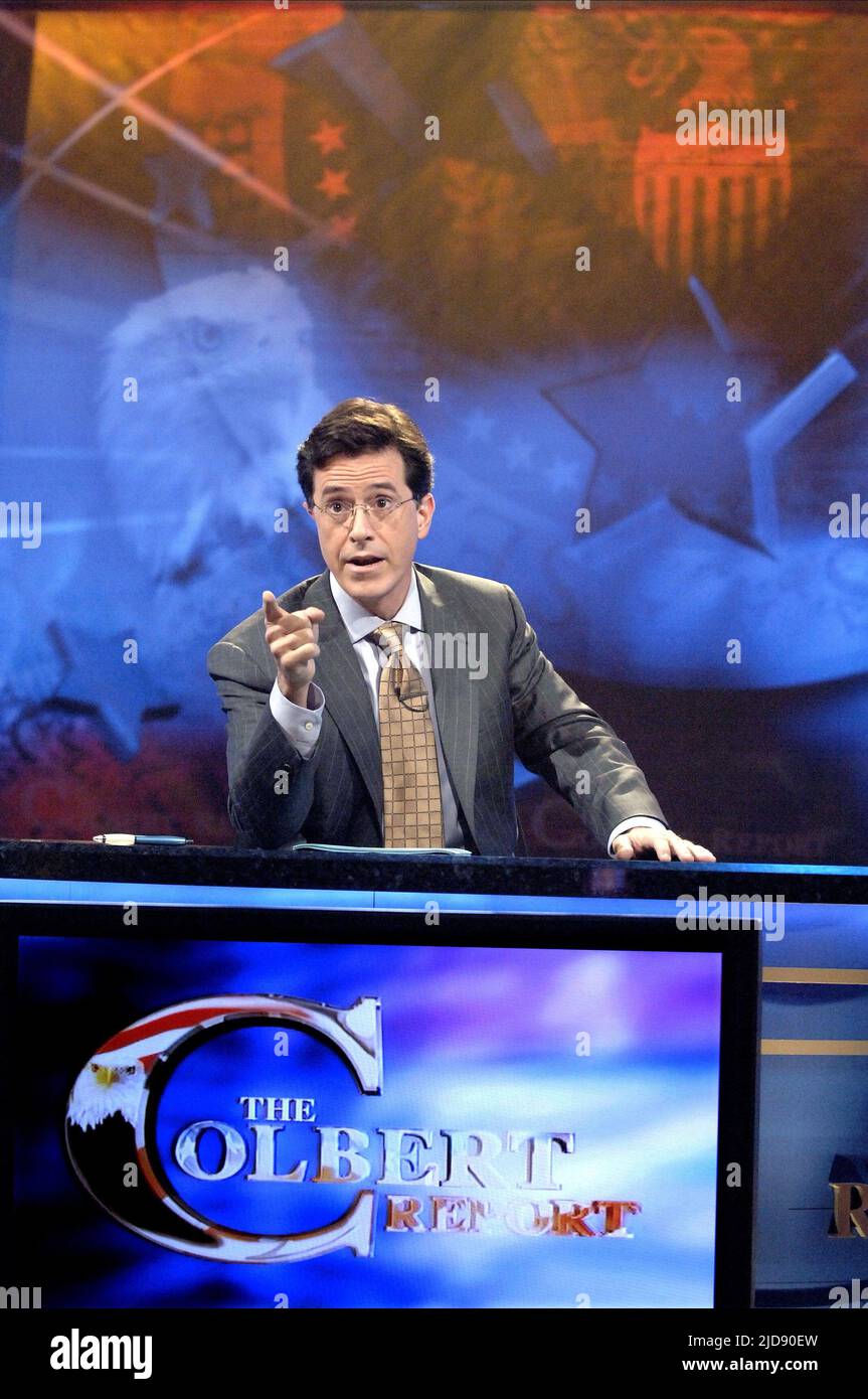 STEPHEN COLBERT, THE COLBERT REPORT, 2005, Stock Photo