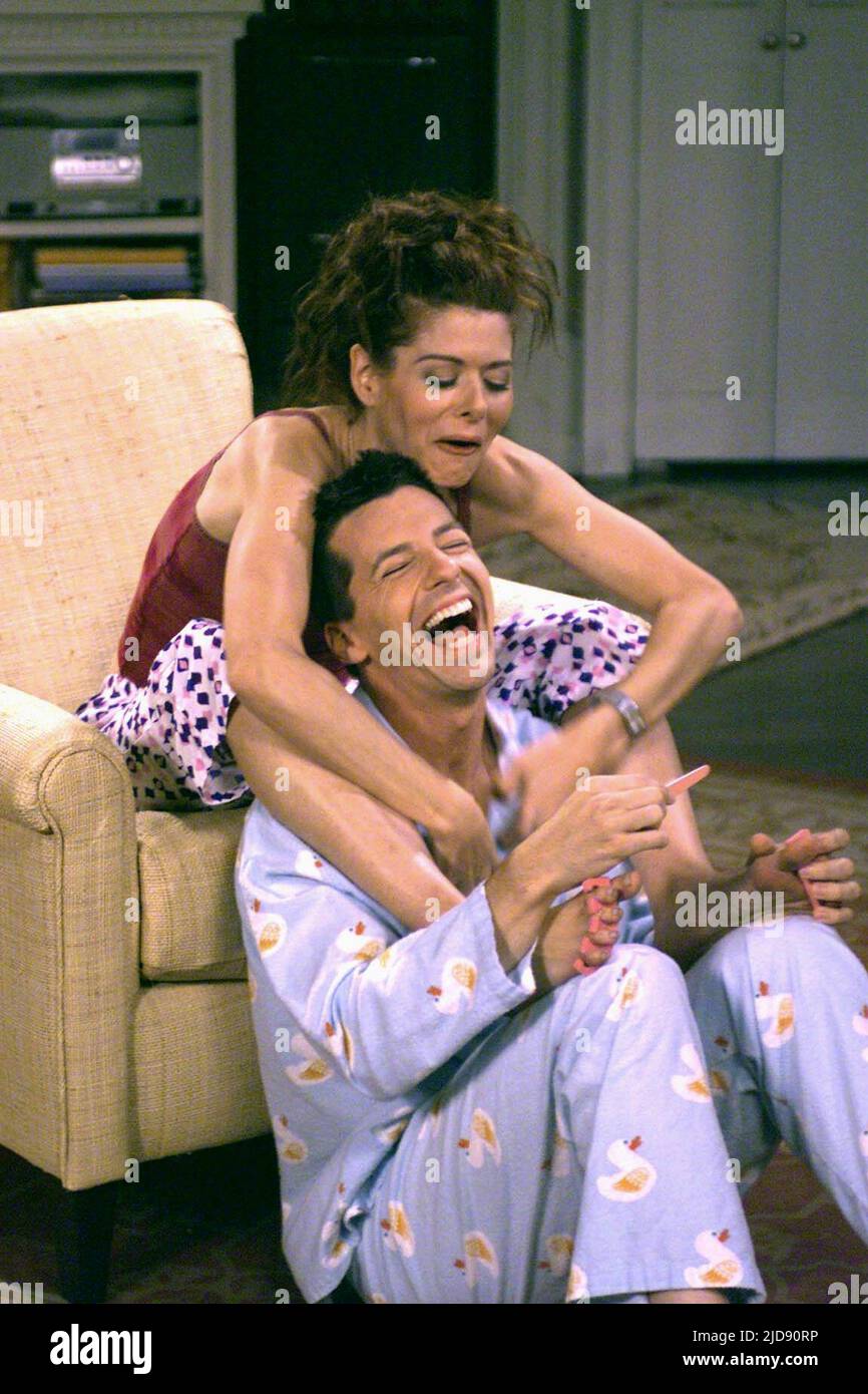 MESSING,HAYES, WILL and GRACE, 2001, Stock Photo