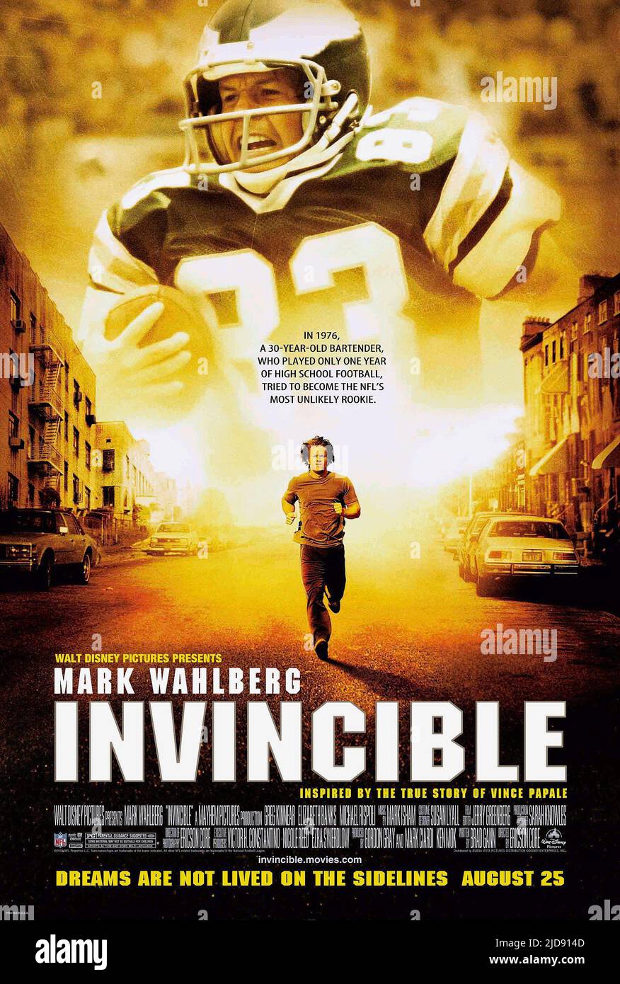 MARK WAHLBERG POSTER, INVINCIBLE, 2006, Stock Photo