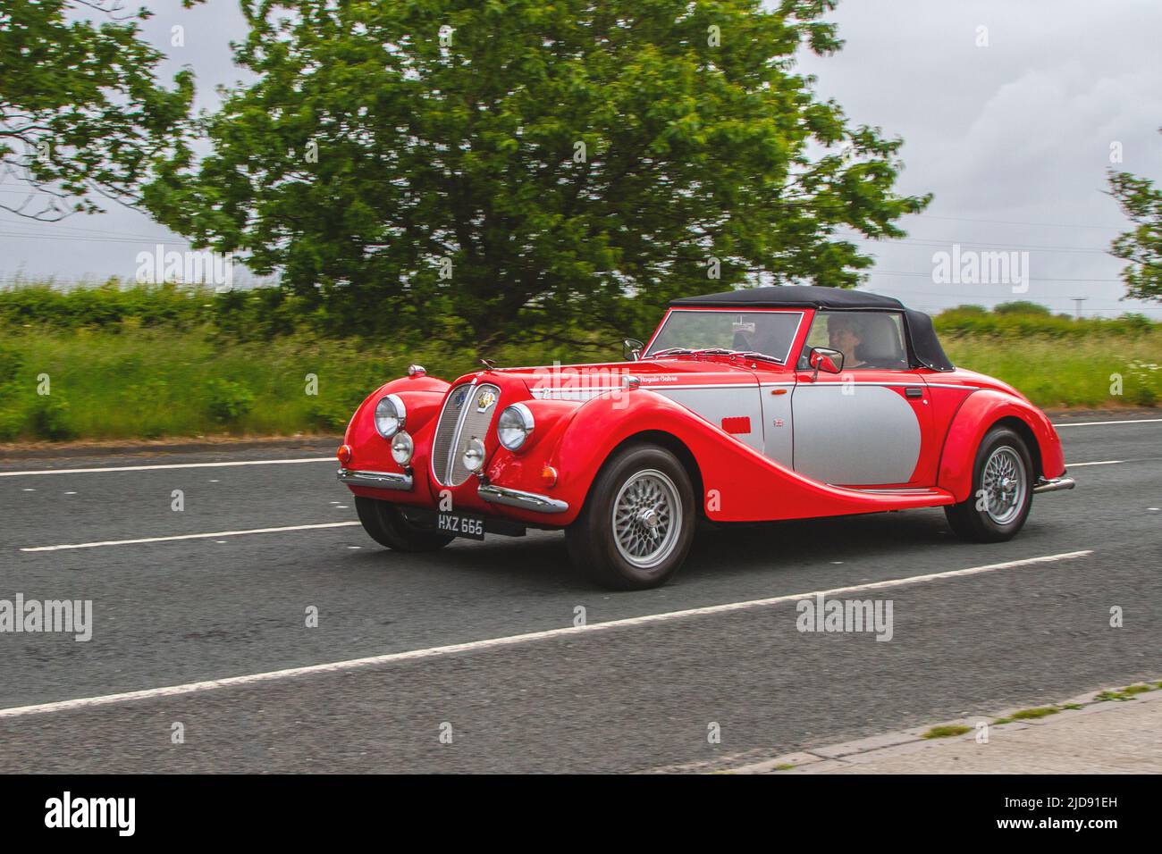 2019 Royale Sabre, 1940s style open top tourer  SVA passed?  2936cc petrol roadster; classic, modern classic, supercars and specialist vehicles en-route to Lytham St Annes, Lancashire, UK Stock Photo