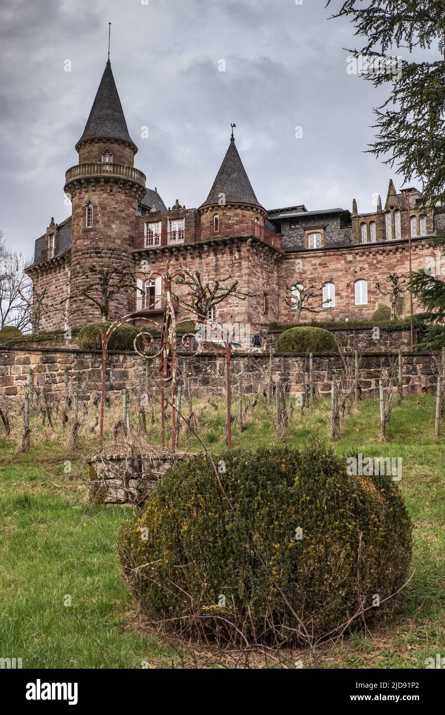 Château de Castel Novel - Vue extérieure Stock Photo