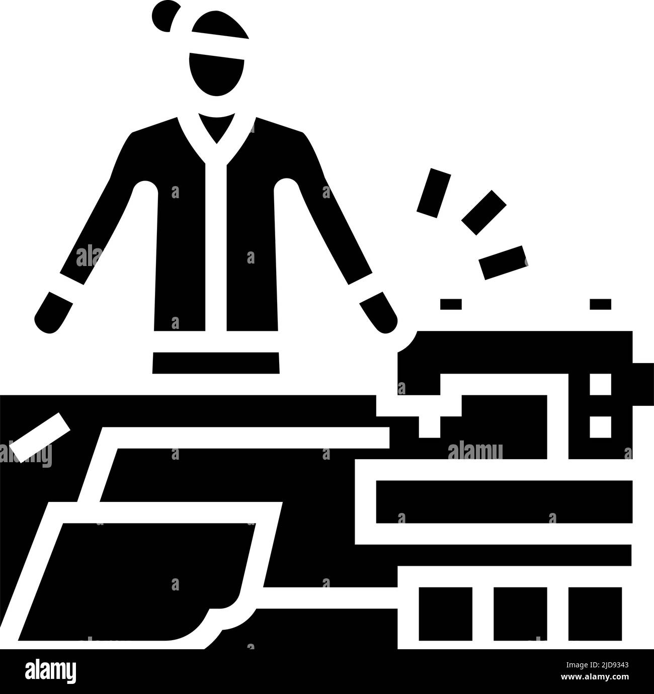 sew craft occupation glyph icon vector illustration Stock Vector Image ...