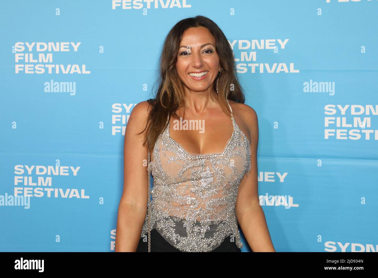Sydney, Australia. 19th June 2022. Andi Lew arrives on the red carpet for  the Sydney Film Festival closing night gala at the State Theatre, 49 Market  Street. Credit: Richard Milnes/Alamy Live News