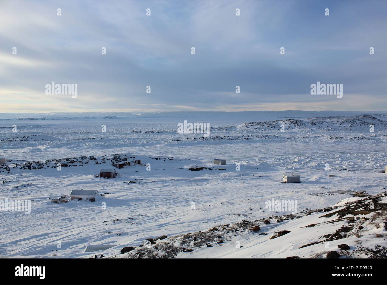 Arctic tundra in Iqaluit, Nunavut, Canada Stock Photo