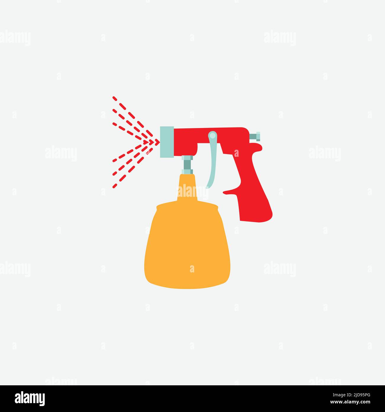 Spray Machine Paint. Construction. Flat. Vector Stock Vector Image