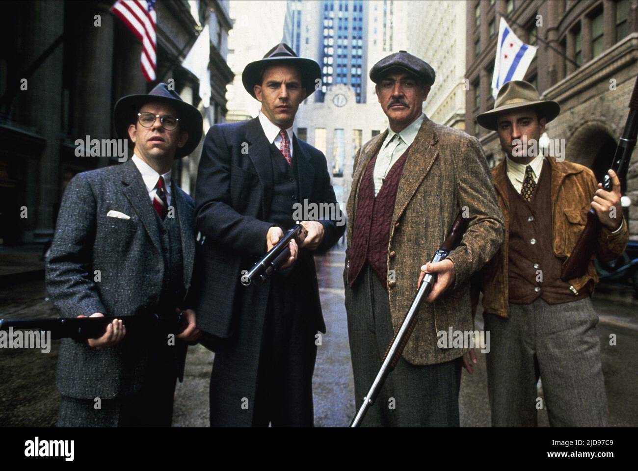 SMITH,COSTNER,CONNERY,GARCIA, THE UNTOUCHABLES, 1987, Stock Photo