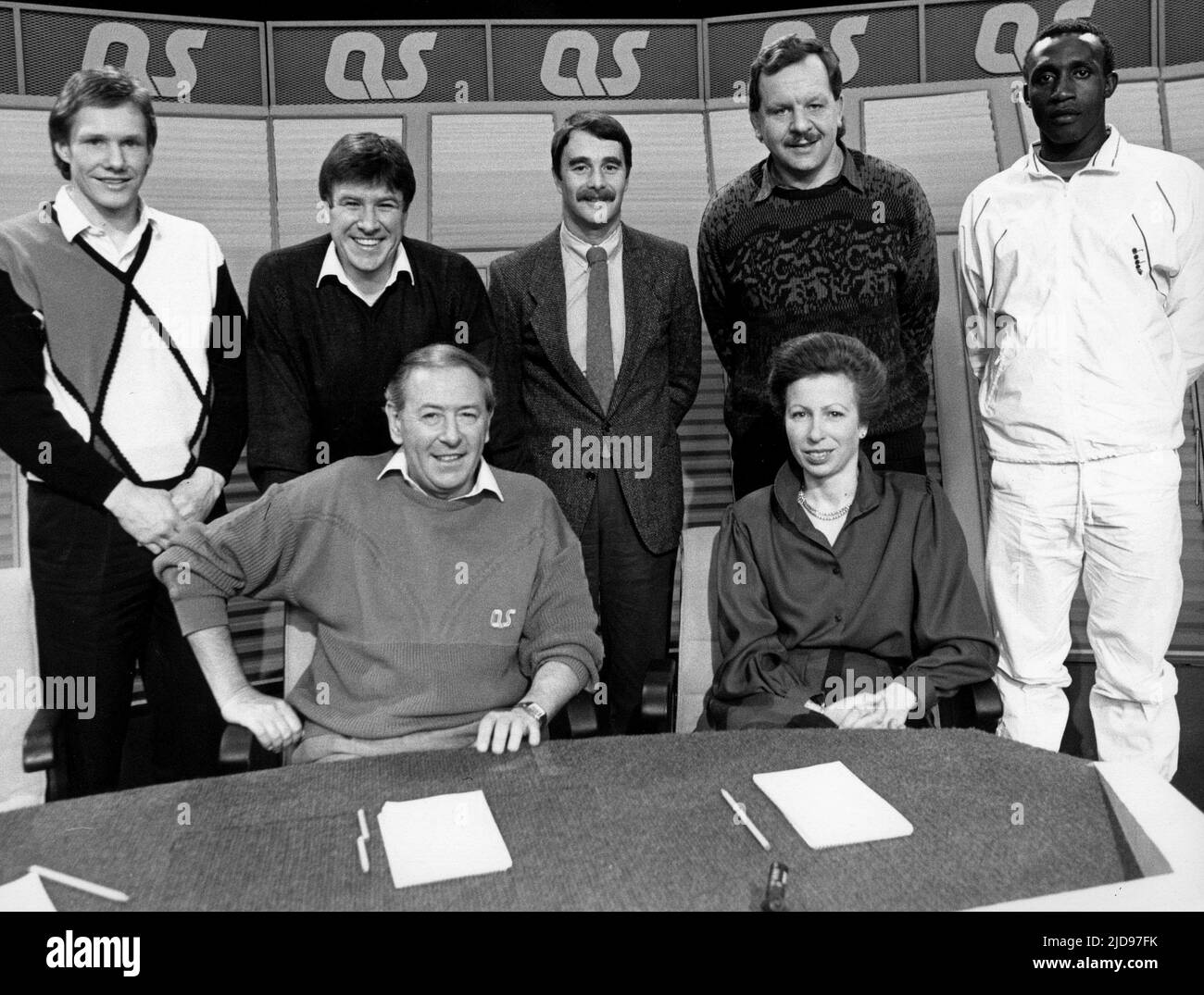 RUTHERFORD,HUGHES,MANSELL,BEAUMONT,CHRISTIE,COLEMAN,ANNE, A QUESTION OF SPORT, 1987, Stock Photo