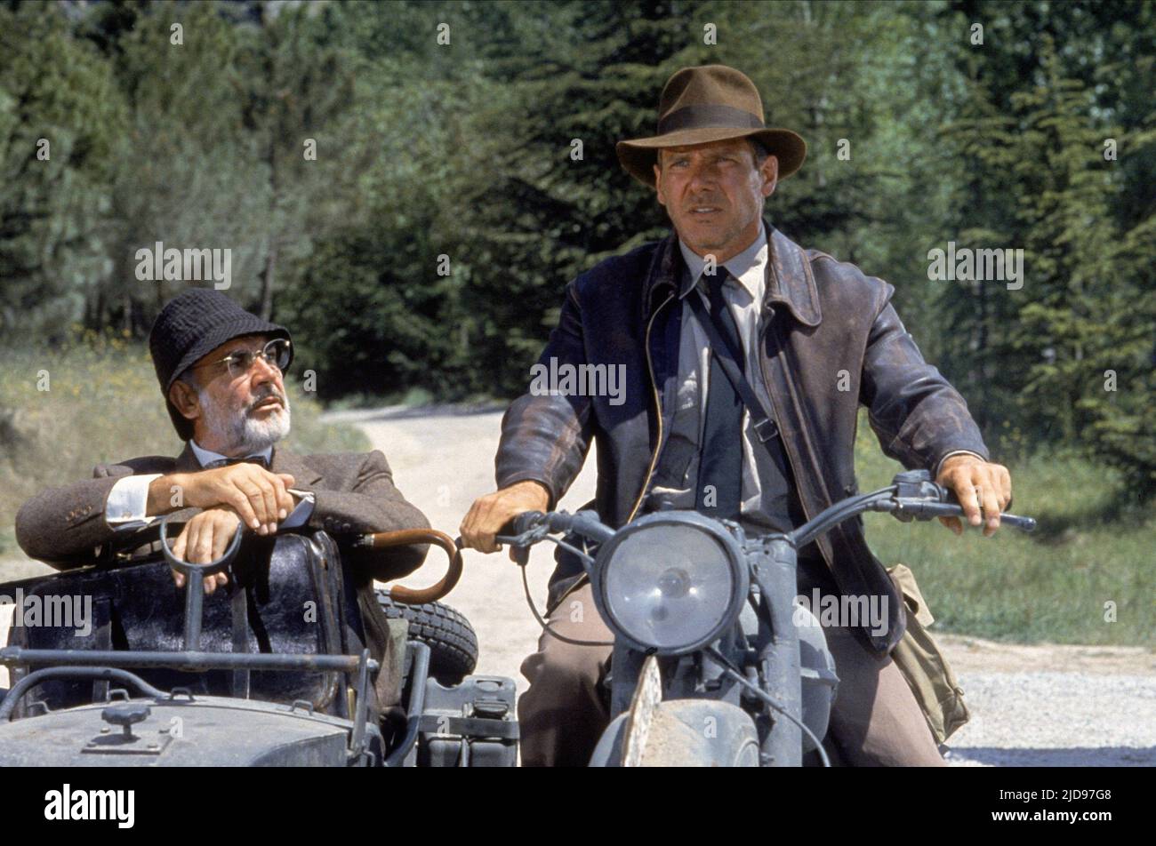 CONNERY,FORD, INDIANA JONES AND THE LAST CRUSADE, 1989, Stock Photo