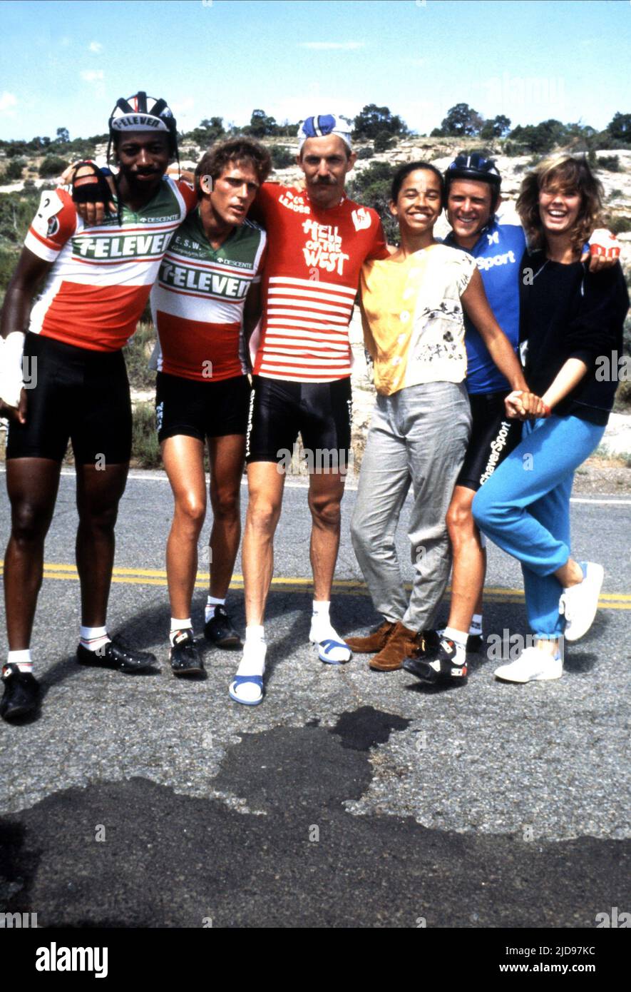 TOWNSEND,BERCOVICI,COSTNER,CHONG,GRANT,PAUL, AMERICAN FLYERS, 1985, Stock Photo