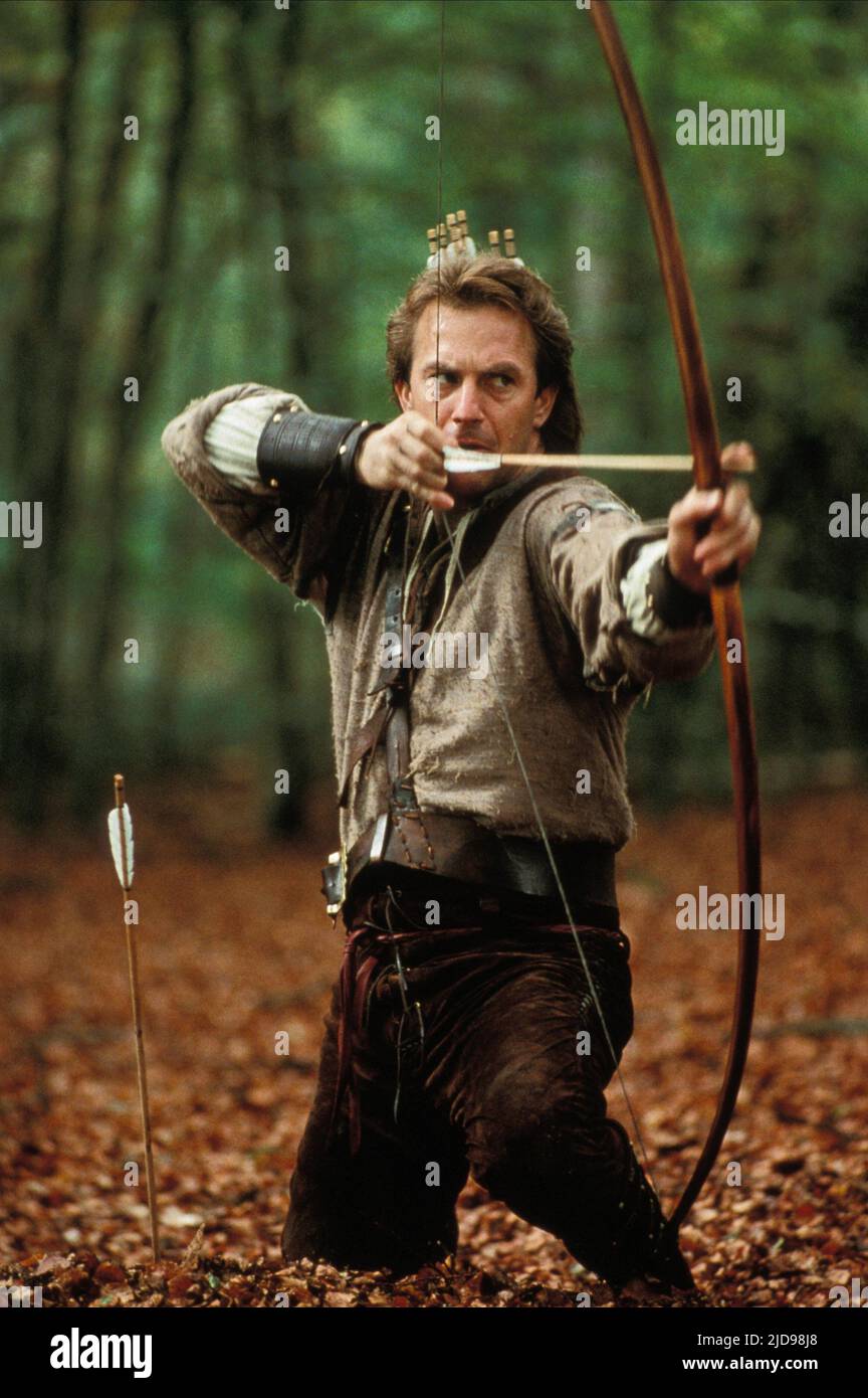 KEVIN COSTNER, ROBIN HOOD: PRINCE OF THIEVES, 1991, Stock Photo
