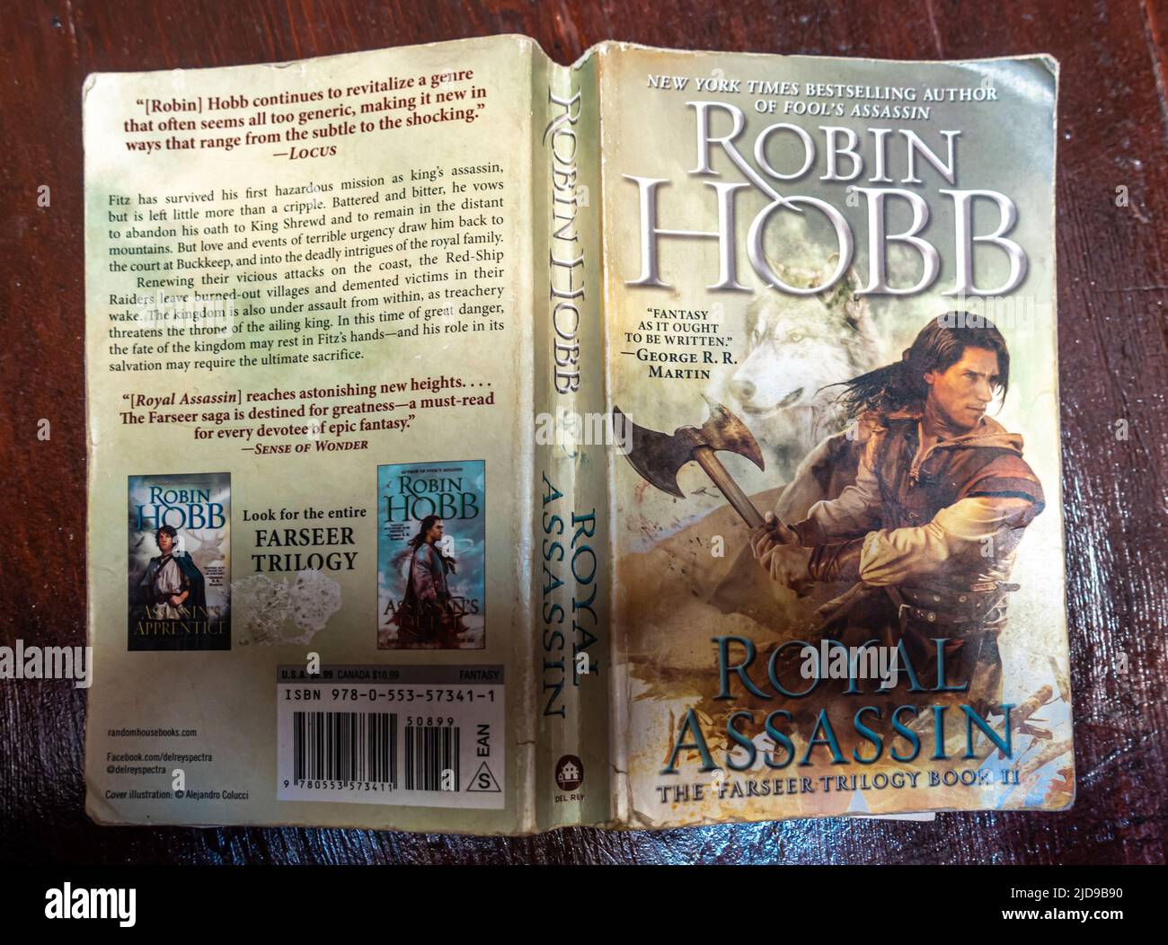 Robin Hobb - Royal Assassin - book cover with artwork - Farseer Trilogy Book 2 Stock Photo
