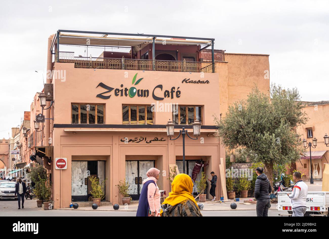 Zeitoun Cafe building, Kasbah, Marrakech, Morocco Stock Photo Alamy