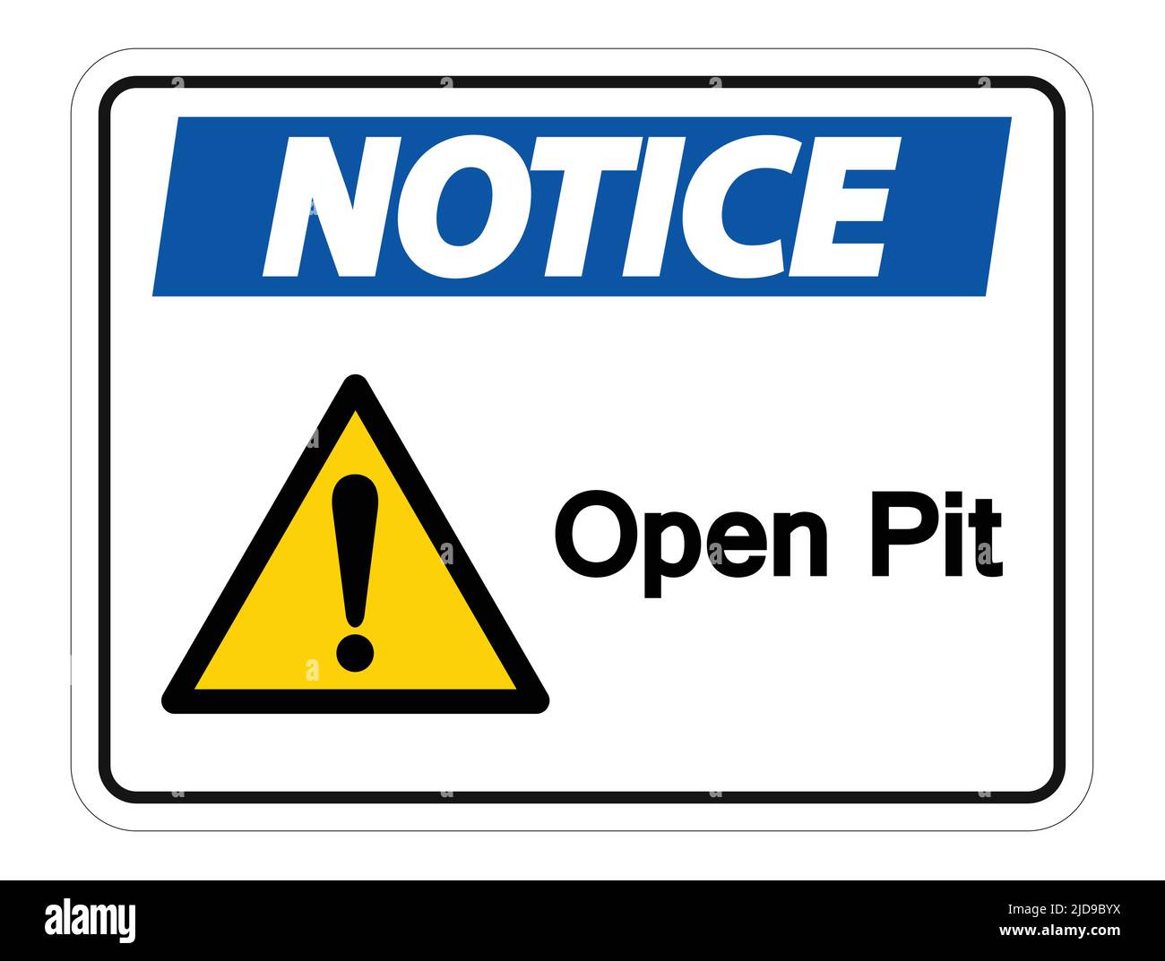 Notice Open Pit Symbol Sign Isolate On White Background,Vector Illustration Stock Vector Image