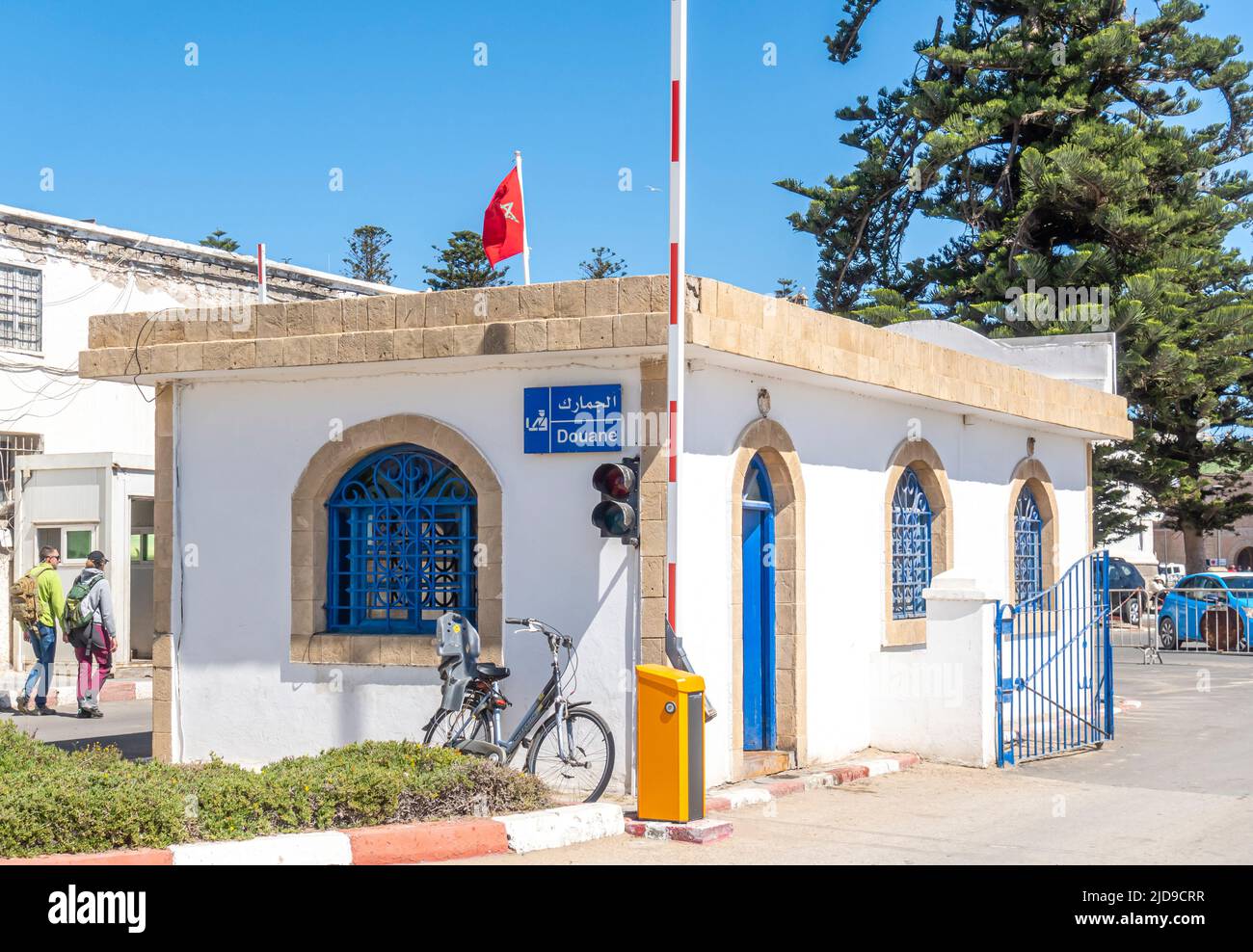 Douane - customs and transportation access point to the port of Essaouira, Morocco Stock Photo