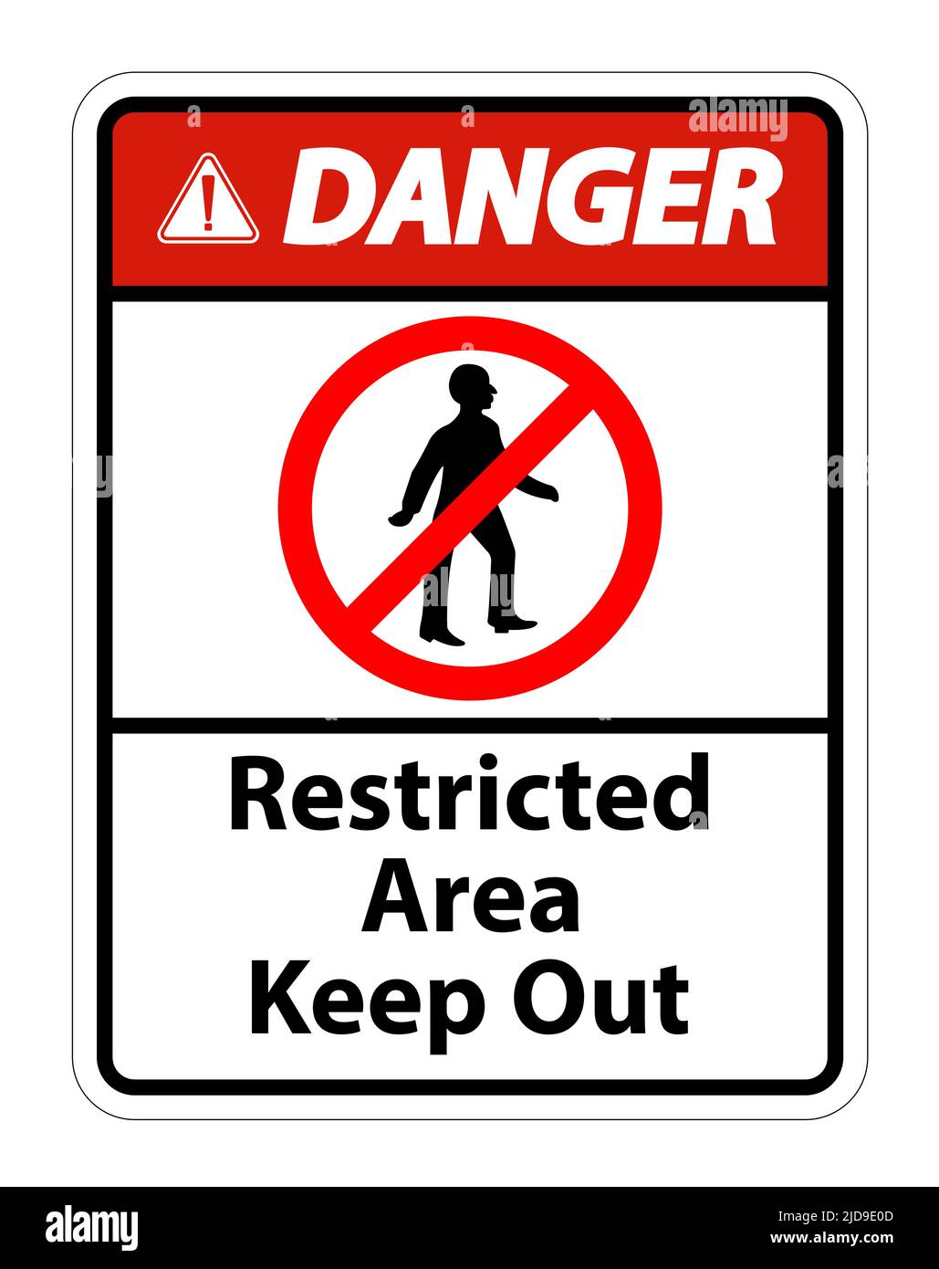 Restricted Area Keep Out Symbol Sign On White Background Stock Vector ...