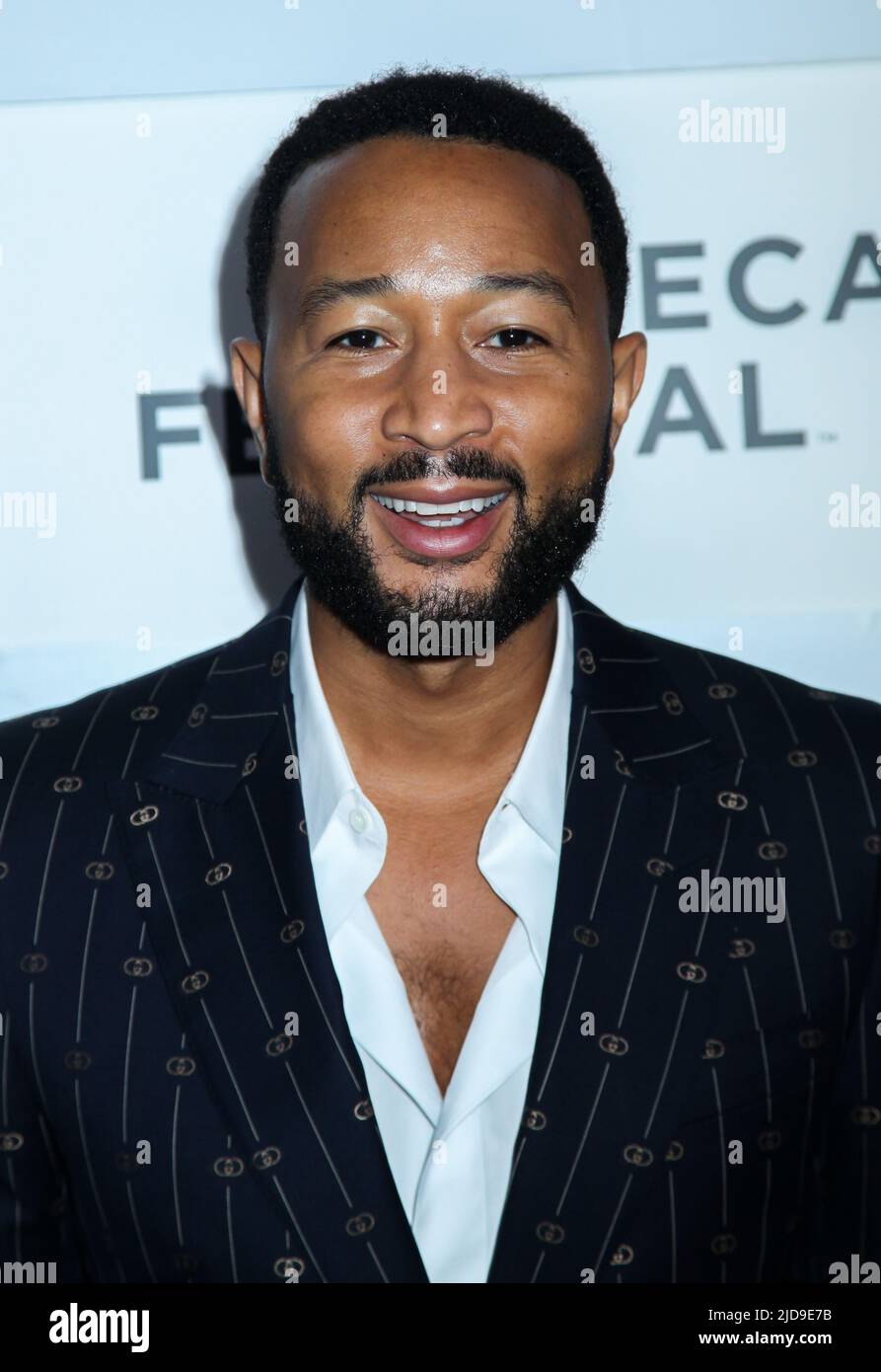 NEW YORK, NY, USA - JUNE 18, 2022 : John Legend attends at  'Loudmouth'  2022 Tribeca Film Festival at BMCC Tribeca Performing Arts Center Stock Photo