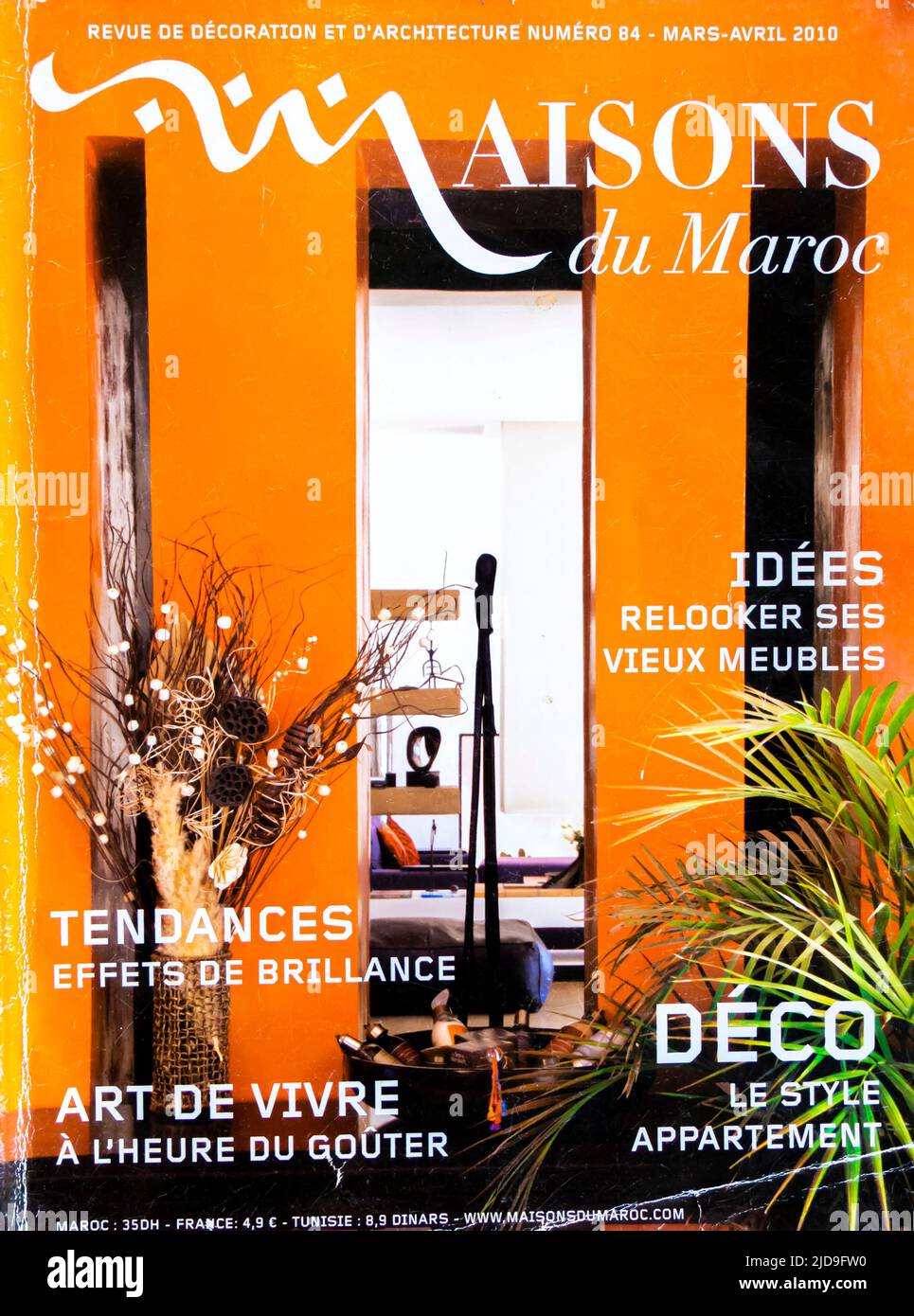 Maisons du Maroc - Architecture and design Moroccan magazine cover - march-April 2010 Stock Photo
