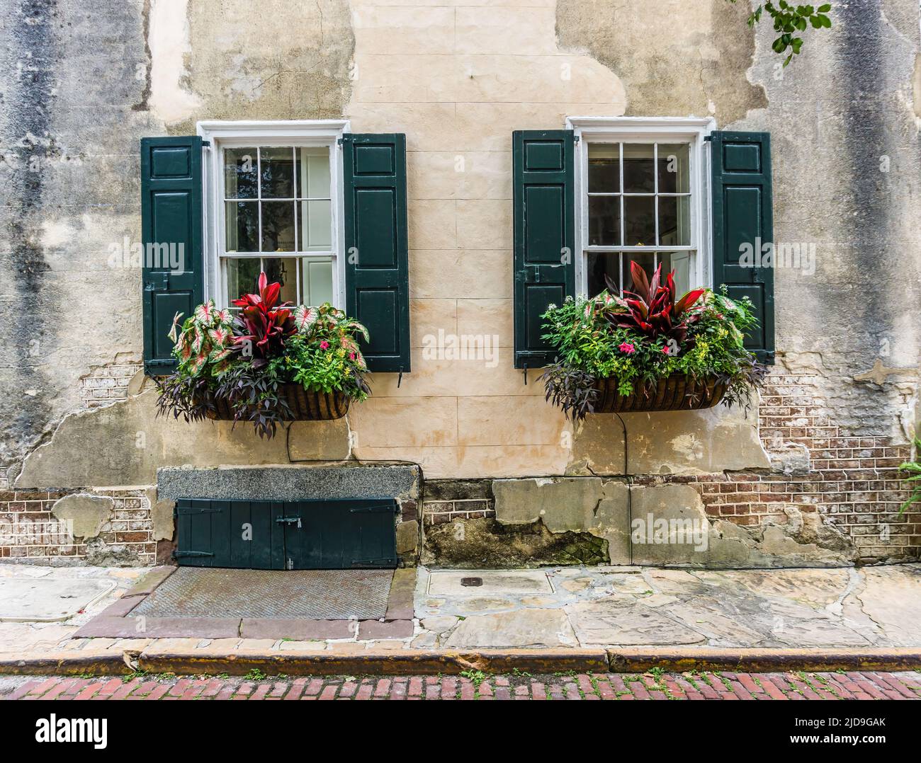 Window planters in Charleston, South Carolina Stock Photo Alamy