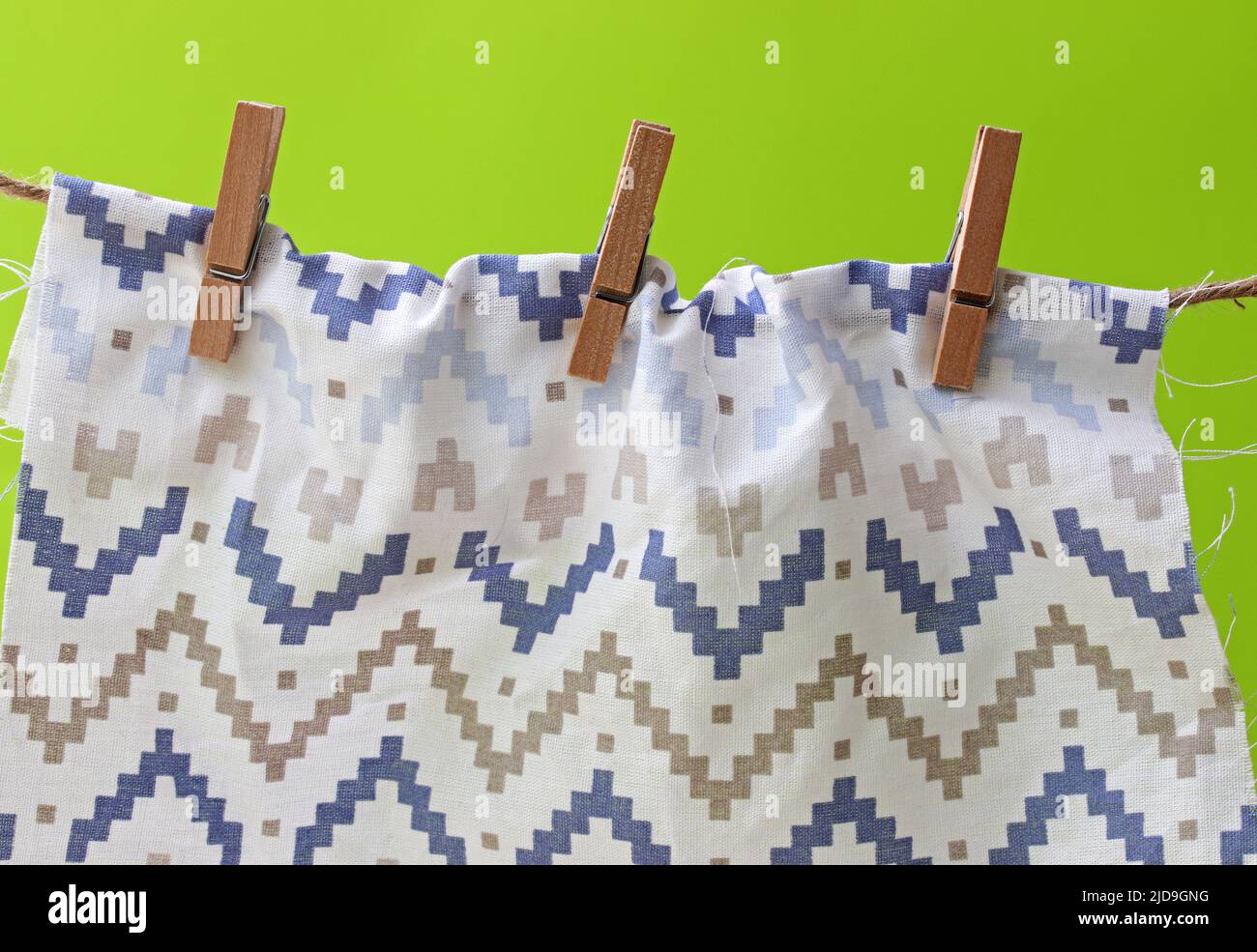 drying laundry drying on a clothesline Stock Photo Alamy
