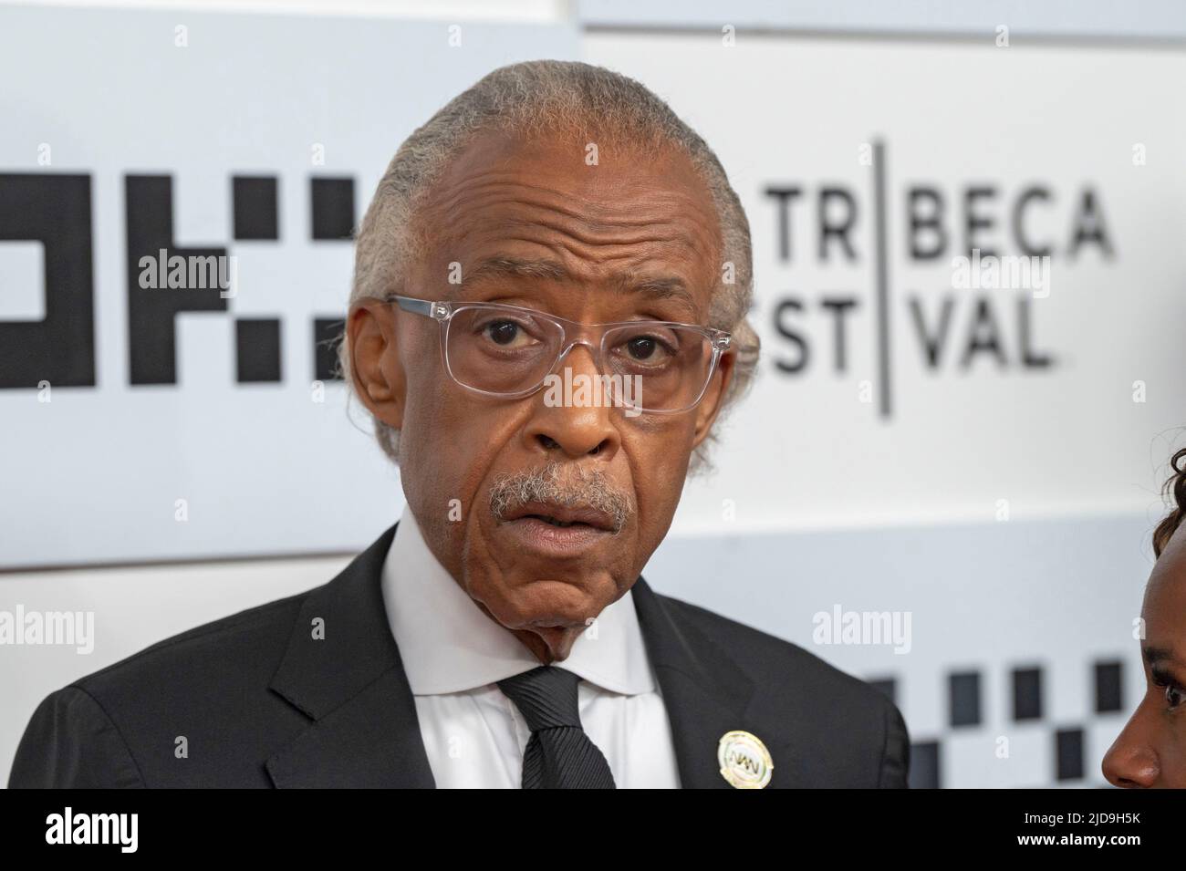 New York, United States. 18th June, 2022. Al Sharpton attends the 'Loudmouth' Premiere during 2022 Tribeca Festival at BMCC Tribeca PAC in New York City. Credit: SOPA Images Limited/Alamy Live News Stock Photo